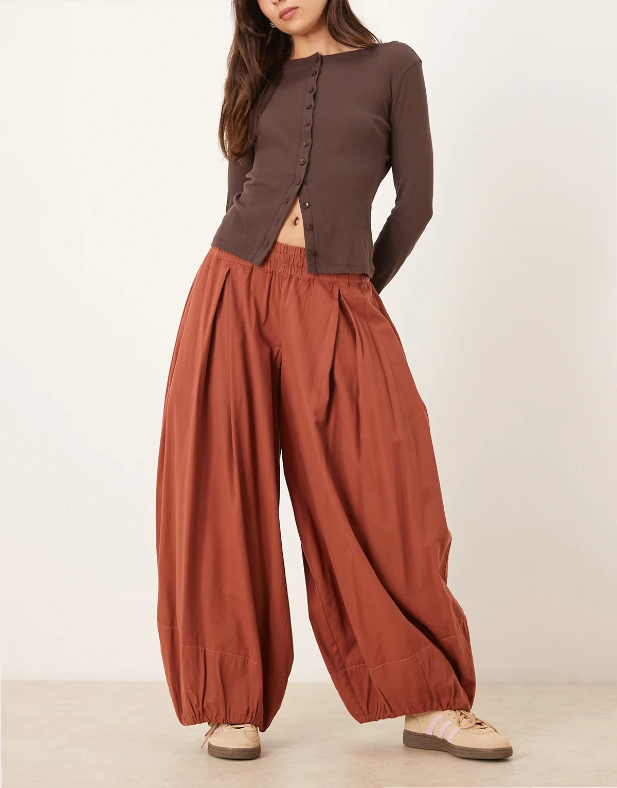 Moonflower balloon pants in canyon sunset