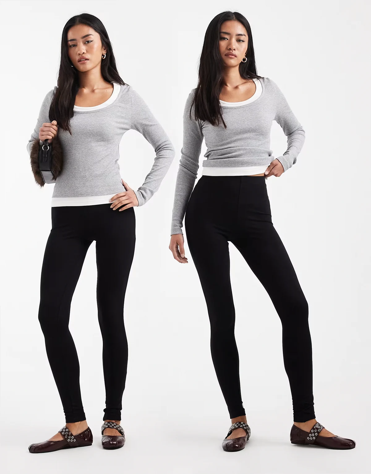 – 2er-Pack Leggings in Schwarz