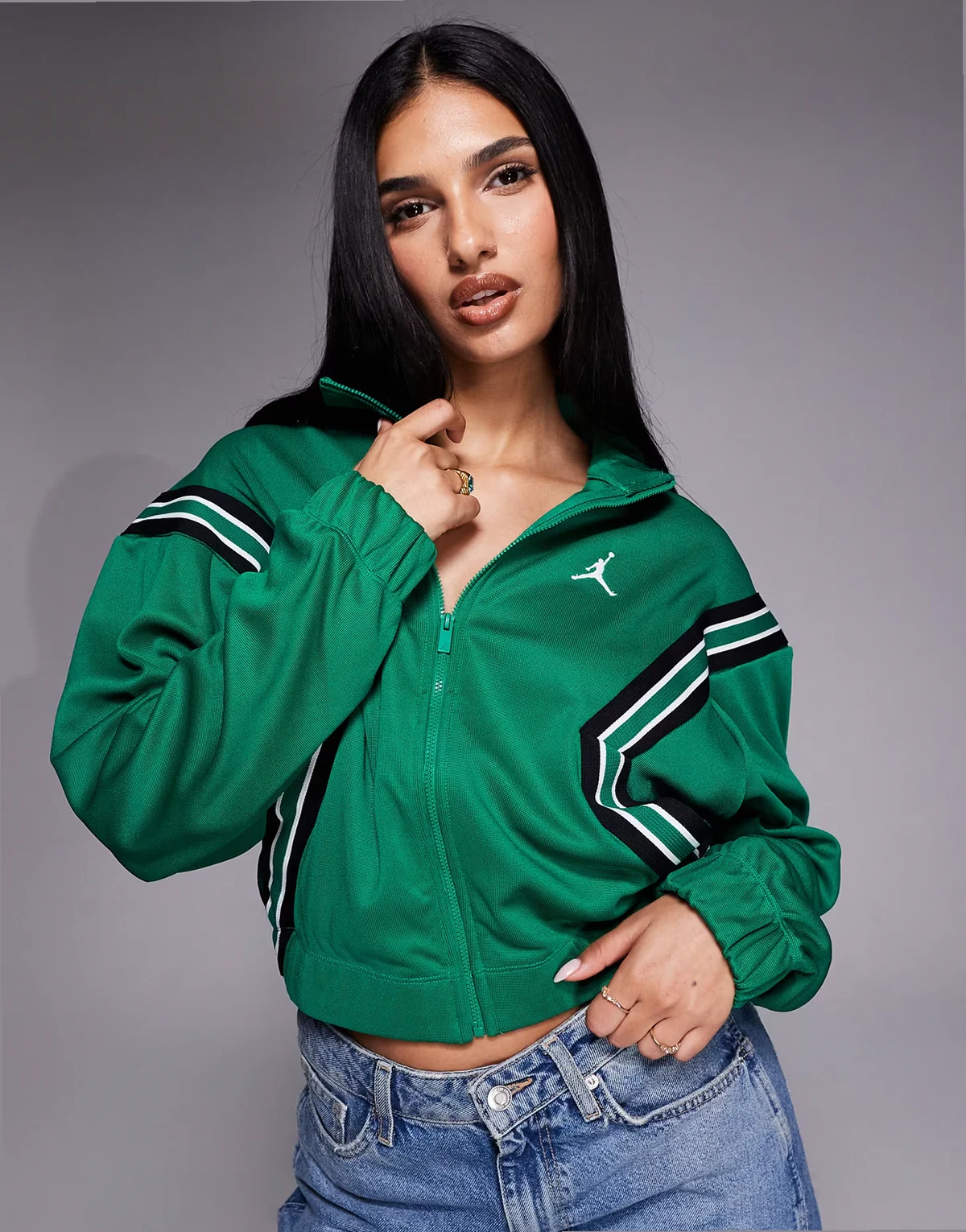 Nike Air Jordan track jacket in dark green