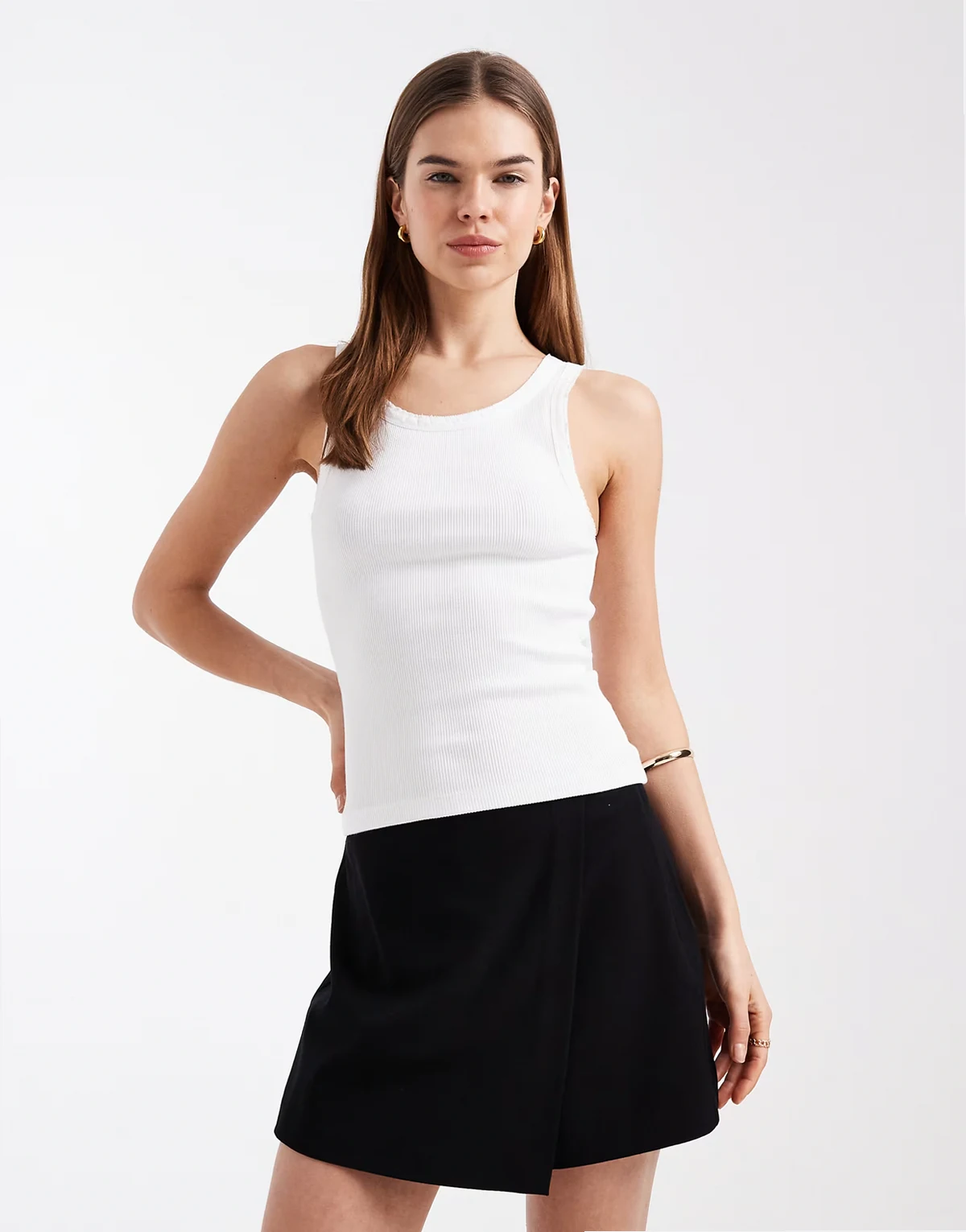 – Skort in Schwarz mit hohem Bund