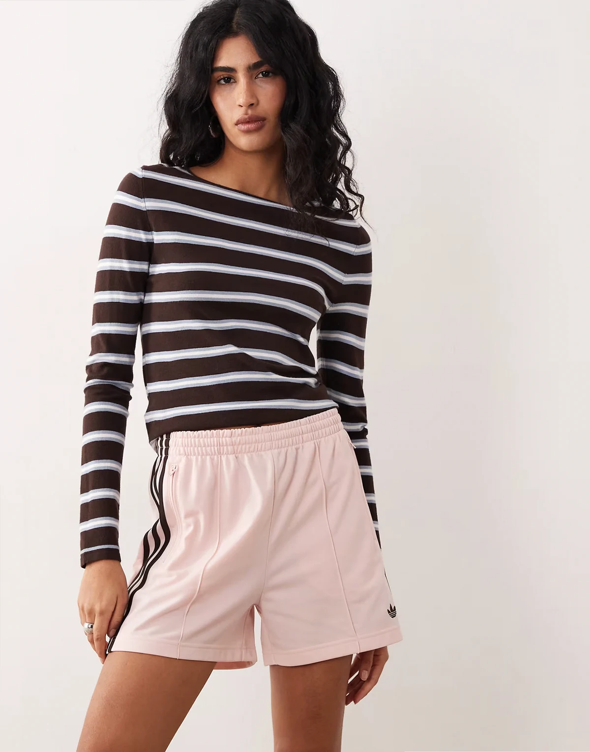 Firebird shorts in pink and brown