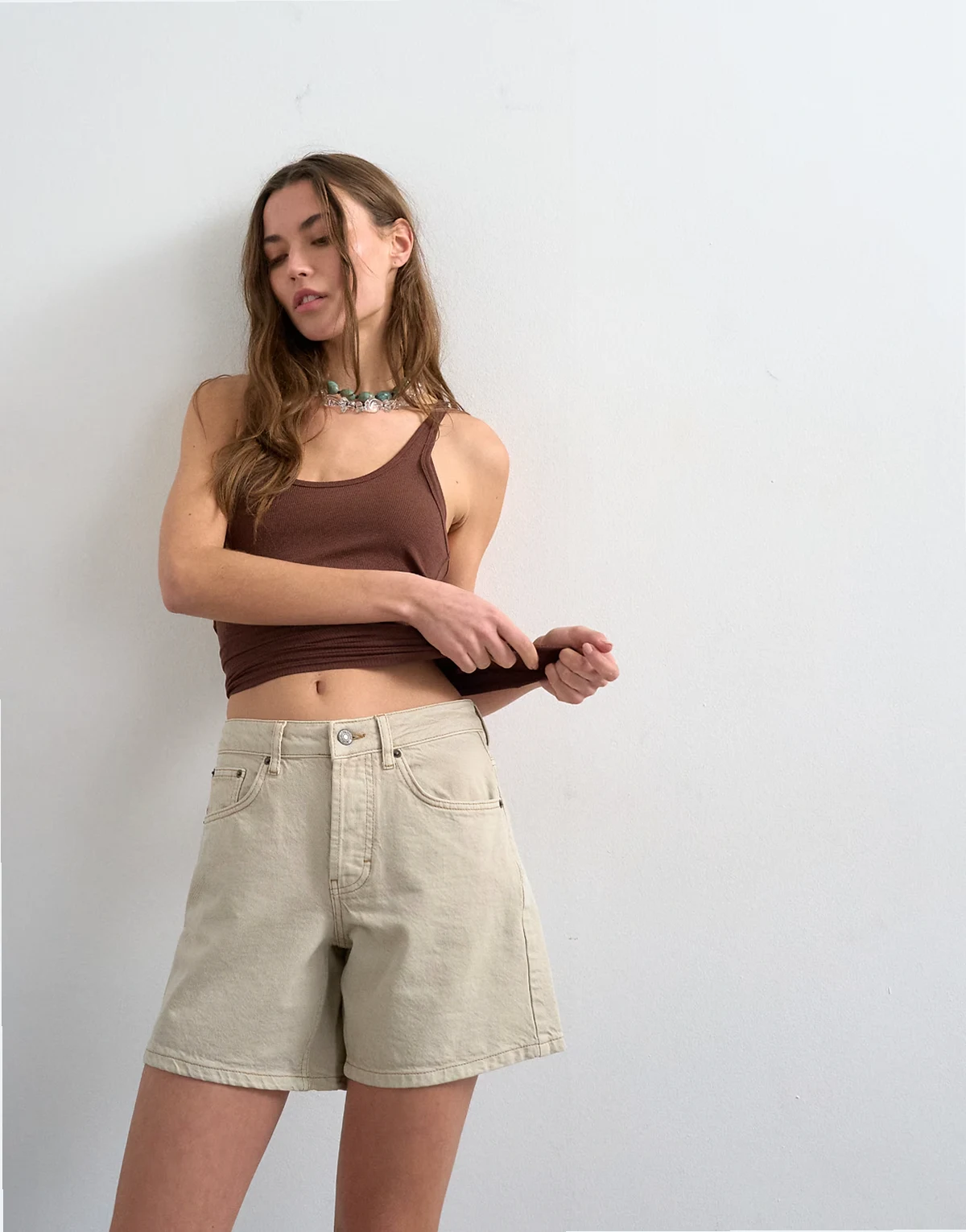 – Editor – Jeansshorts in Hellbeige