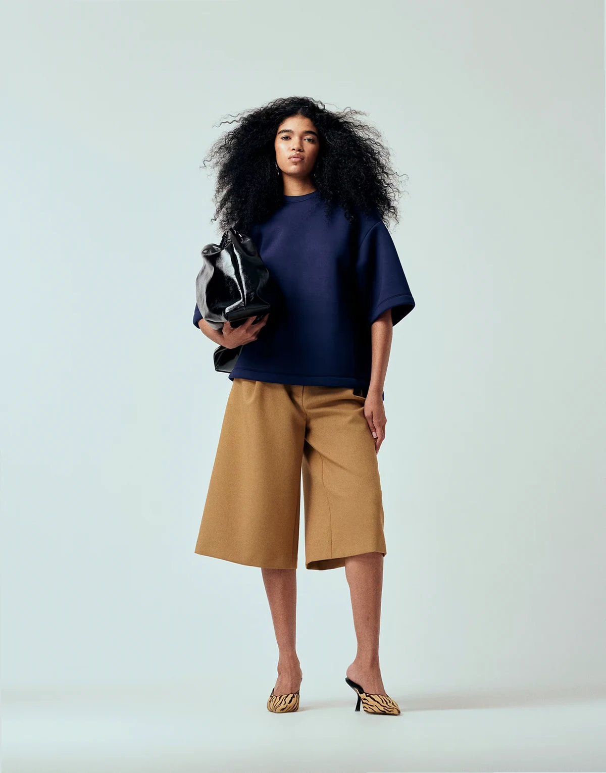 – Eleganter, langer Hosenrock in Kamelbraun