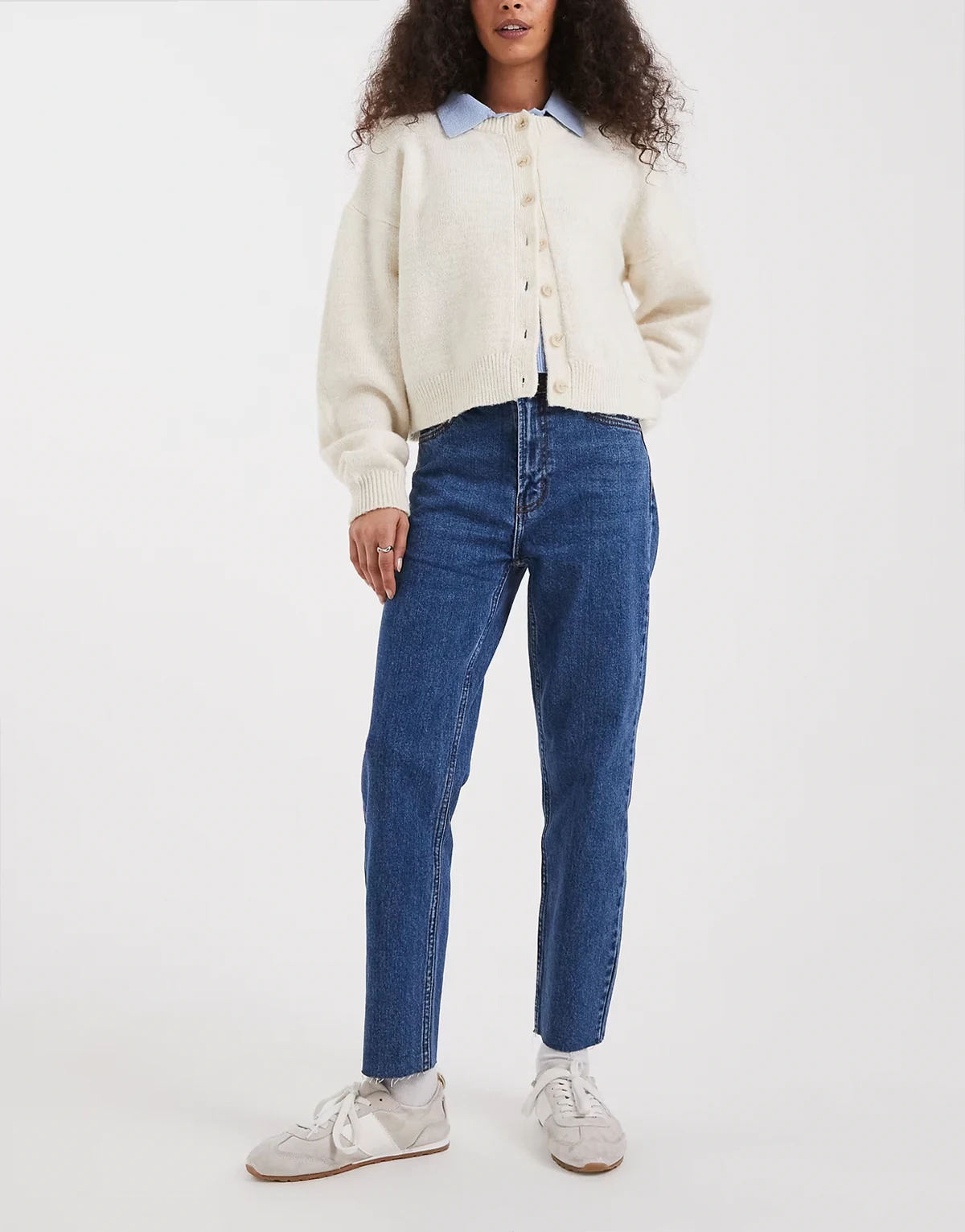 – Emily – Gerade geschnittene Jeans in Dunkelblau mit hohem Bund