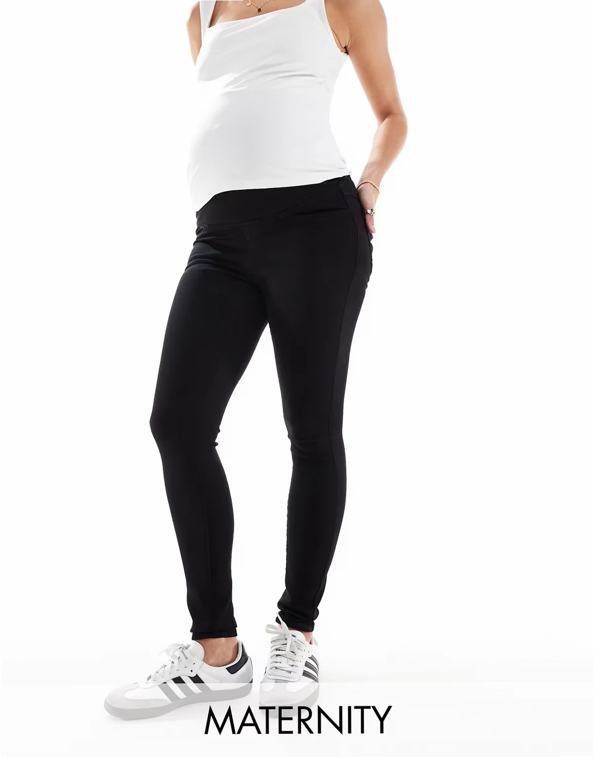 – Rain – Umstands-Jeggings in Schwarz
