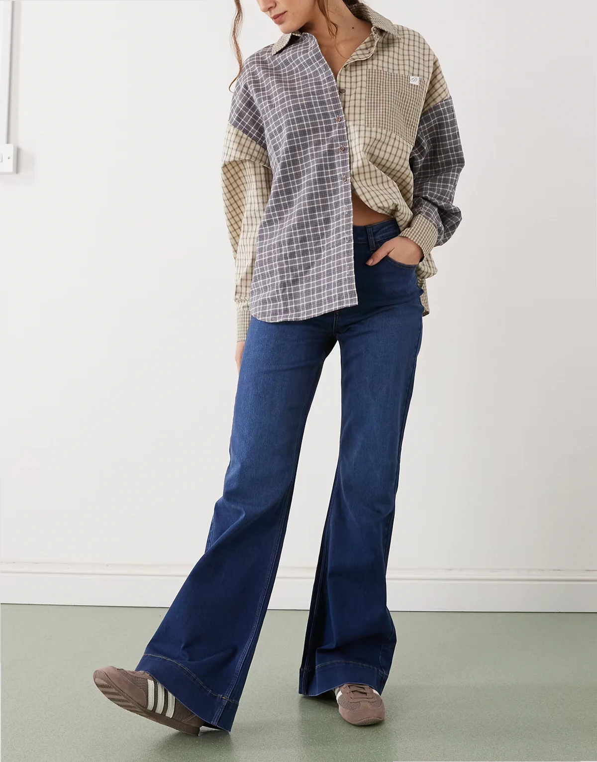 – Rooxy – Schlagjeans in Mittelblau mit hohem Bund