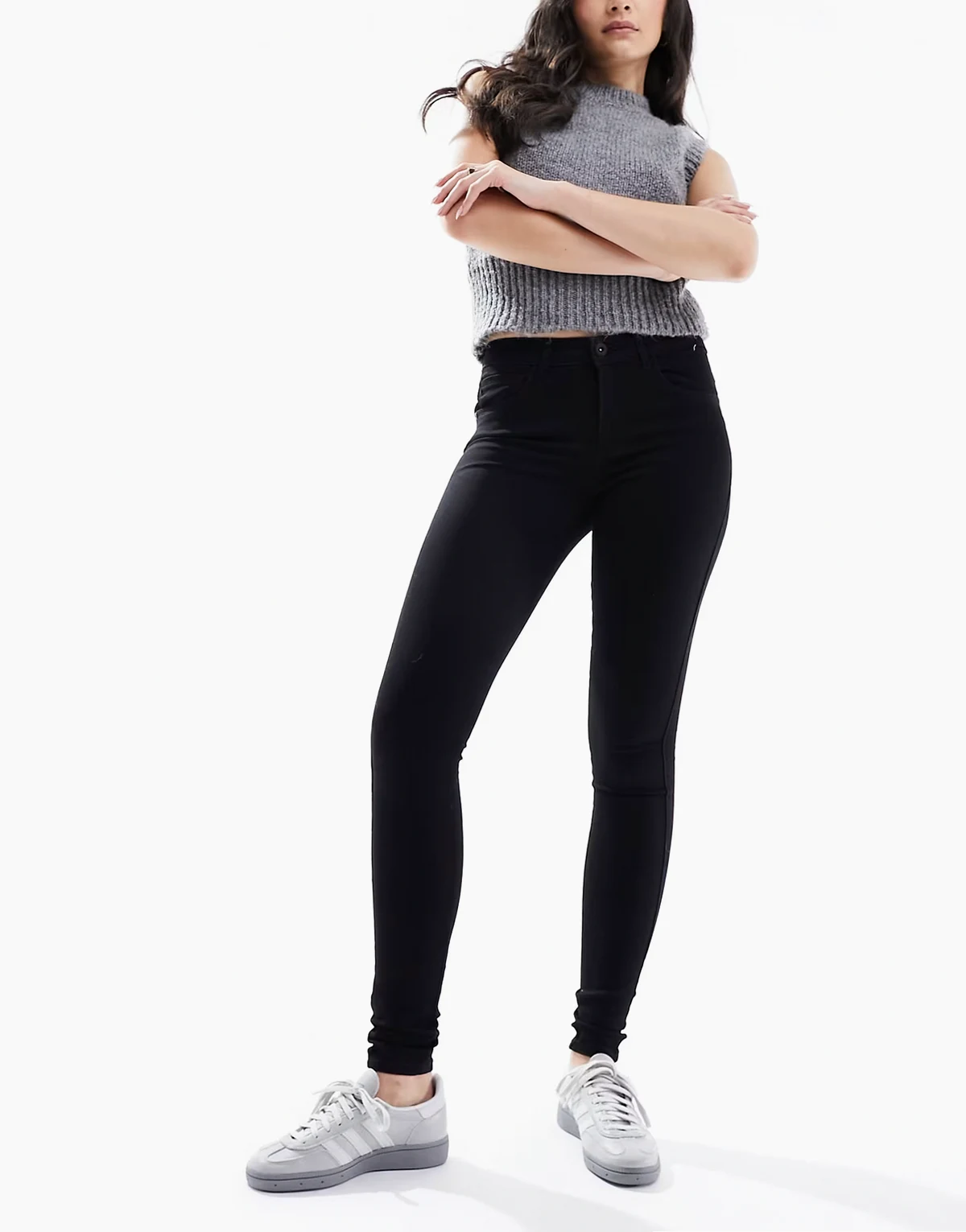 – Royal – Skinny-Jeans in Schwarz mit normaler Bundhöhe
