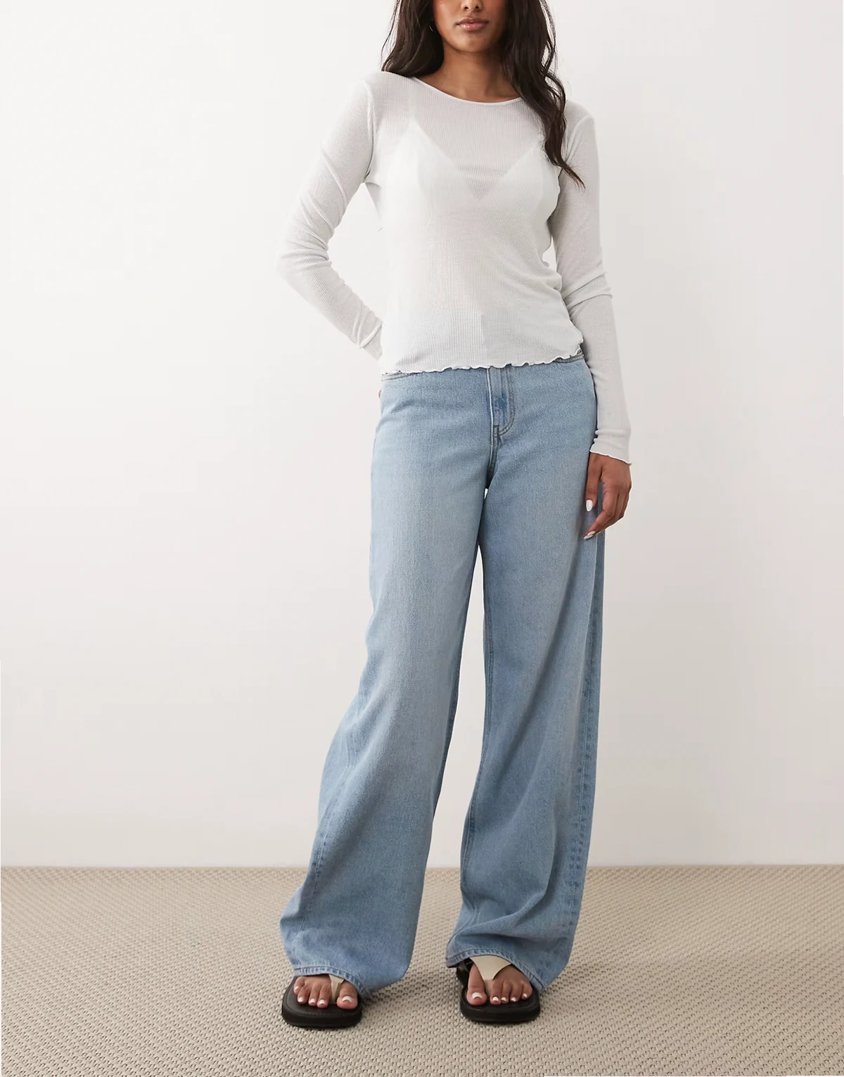 – Tokyo – Weit geschnittene Jeans in Mittelblau