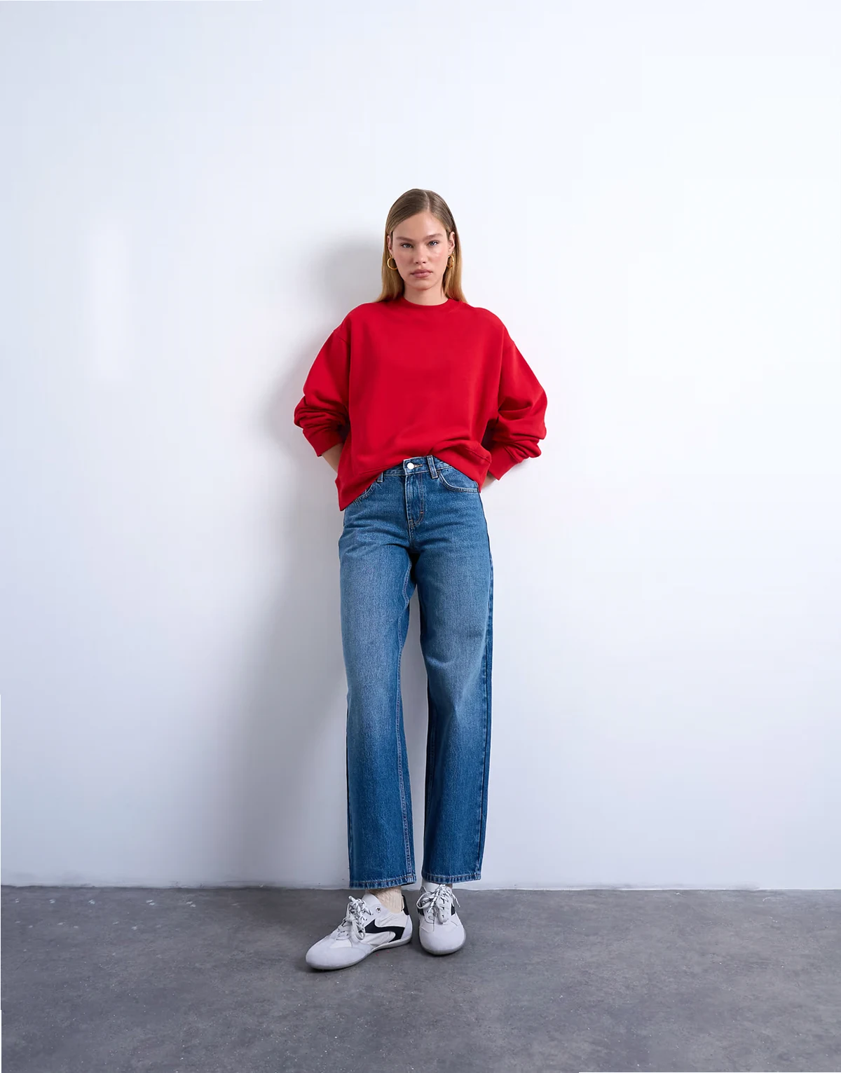 – Cinch – Relaxed-Fit-Jeans in Mittelblau mit niedrigem Bund