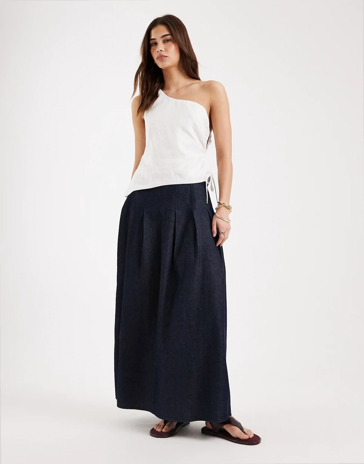 – Maxi-Jeansrock in dunklem Indigoblau