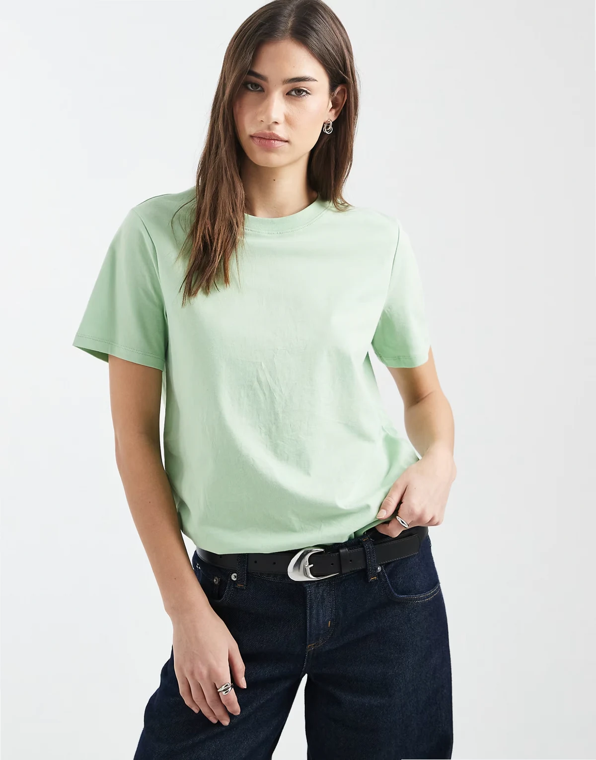 boxy t-shirt in apple green