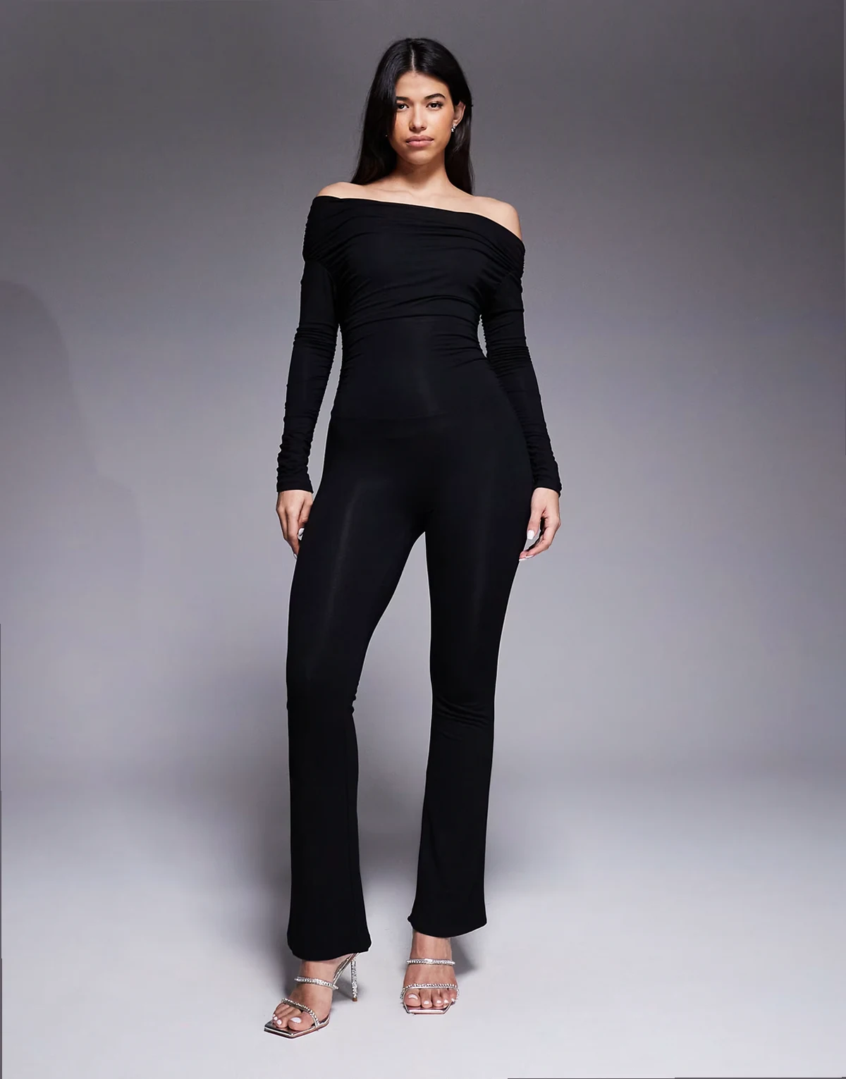 Erisen asymmetric jumpsuit in black