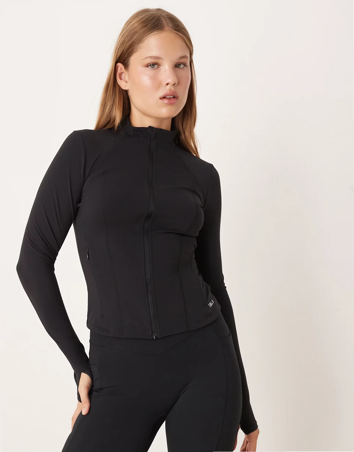DayFlex zip up jacket in shadow black