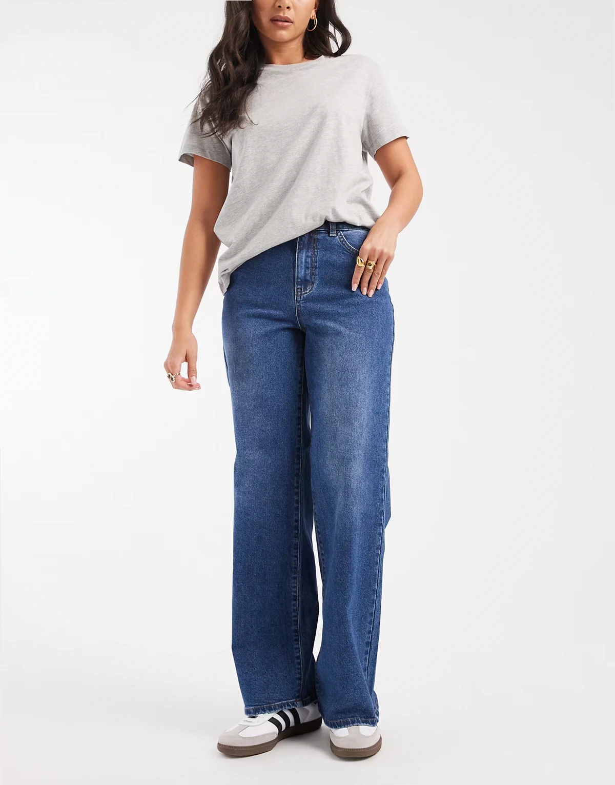 – Rio Mae – Weite Jeans in mittlerem Jeansblau