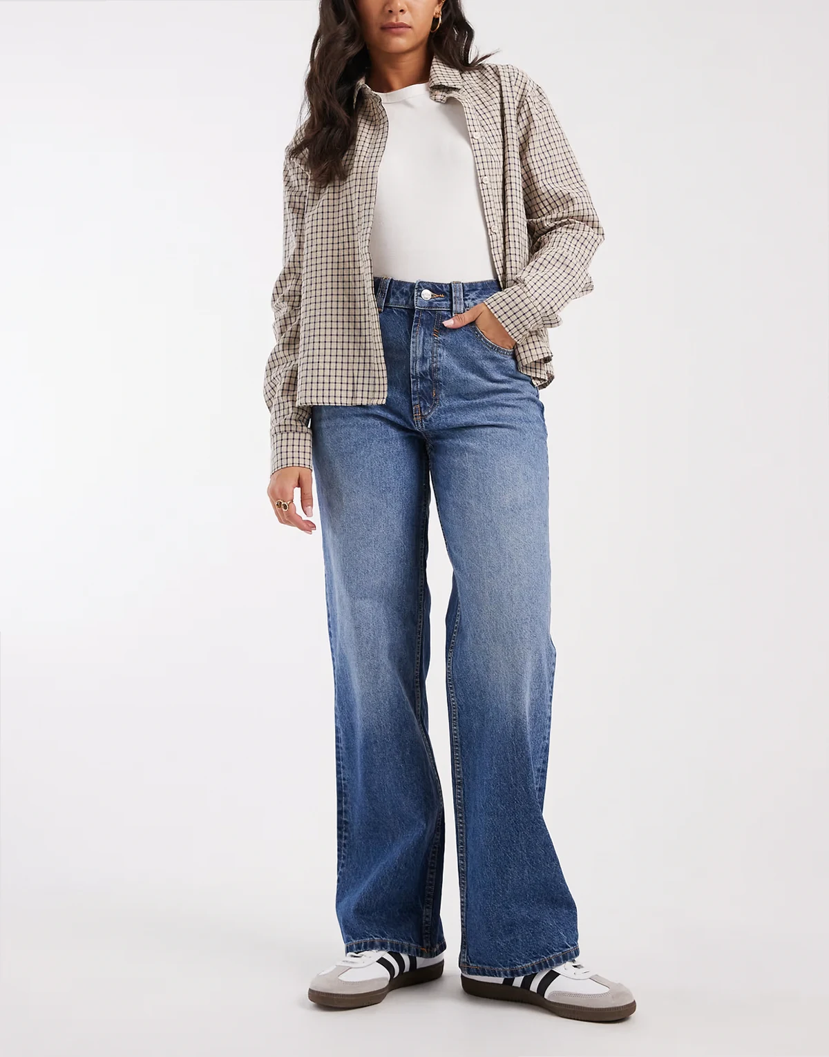 – Circular Design Collection – Dad-Jeans in Mittelblau mit weitem Schnitt