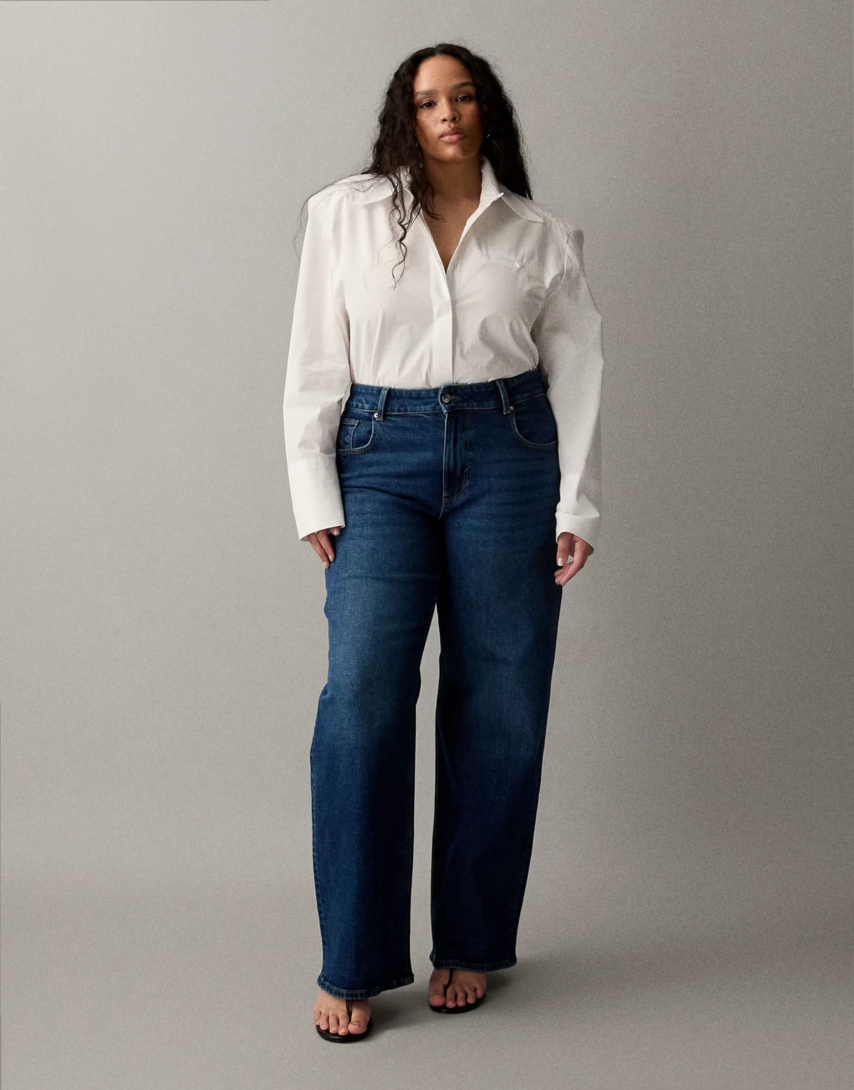 – Juicy – Ciemnoniebieskie jeansy z szerokimi nogawkami