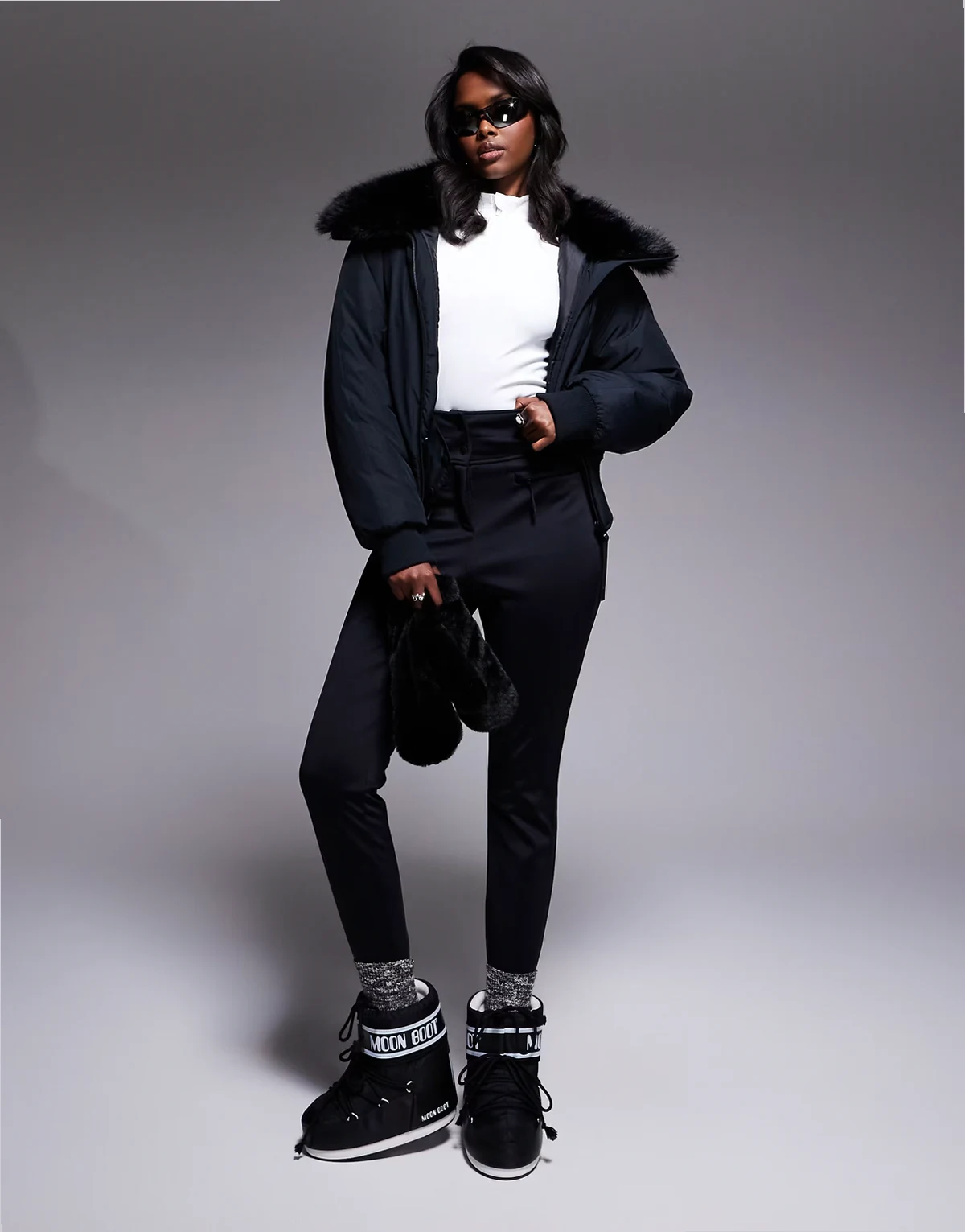 ASOS 4505 Ski – Czarne wodoodporne spodnie narciarskie o obcisłym kroju z materiału softshell