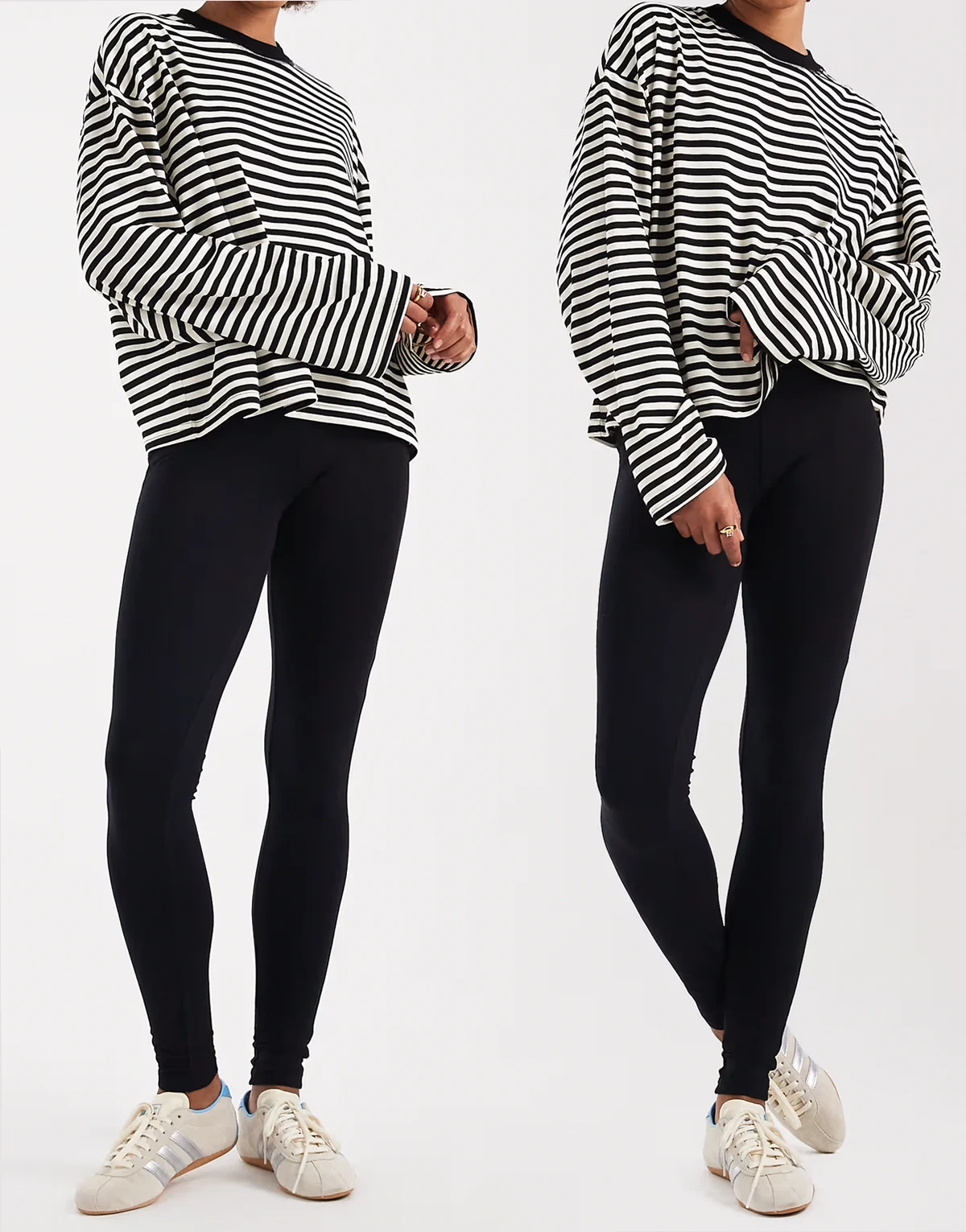 ASOS DESIGN Tall 2-pack leggings in black