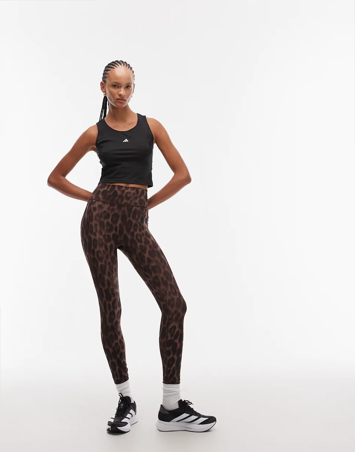 adidas Training leggings in leopard print