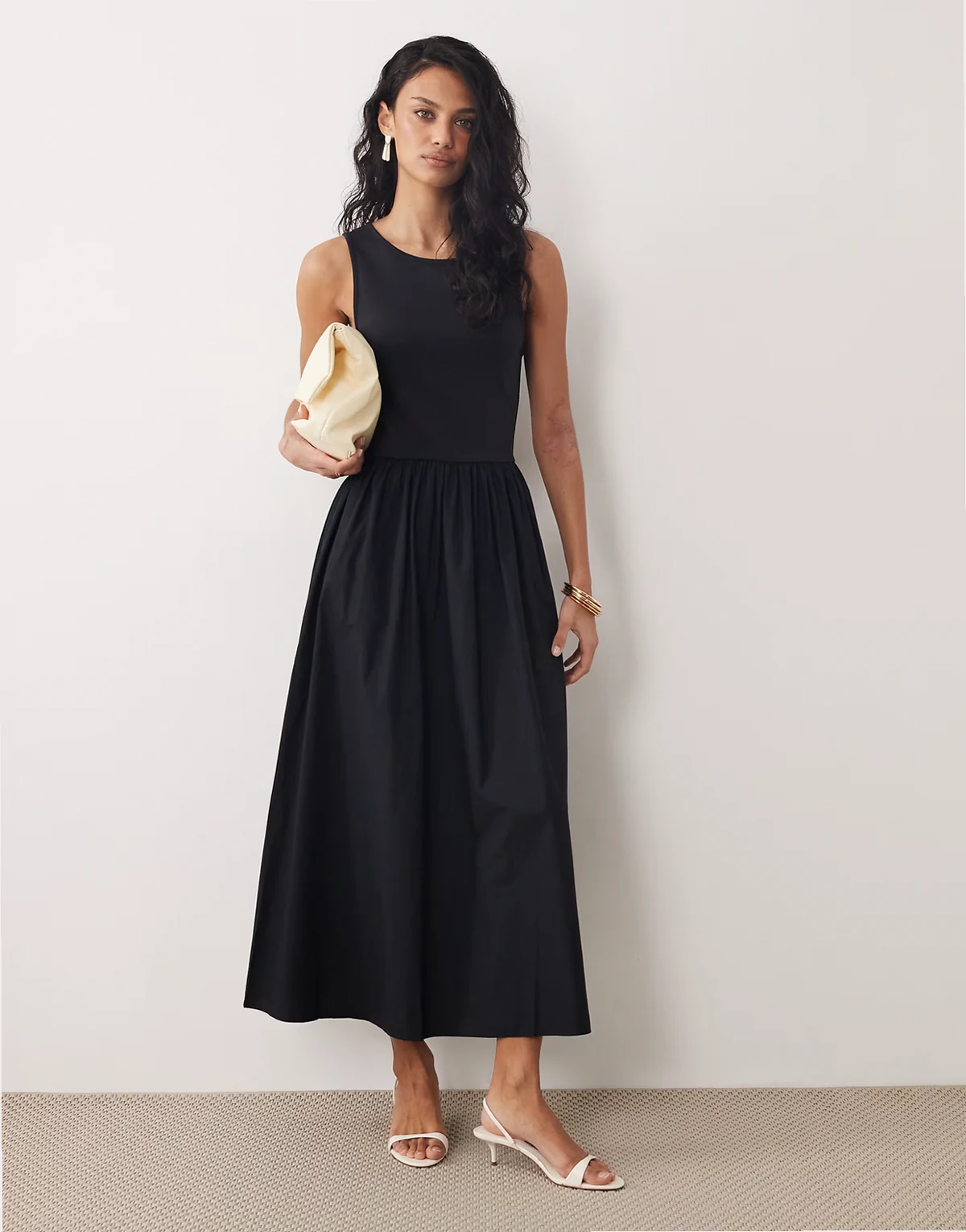 – Vera – Midikleid aus Jersey in Schwarz