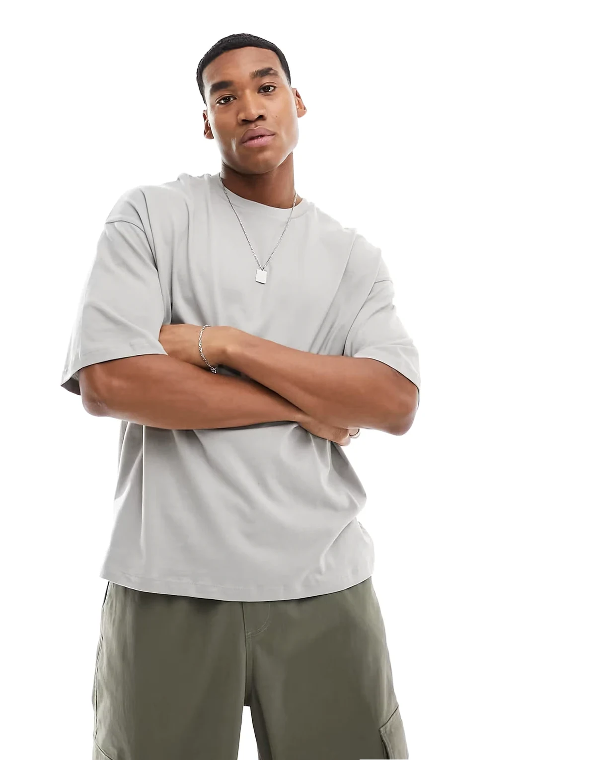 oversized t-shirt in gray