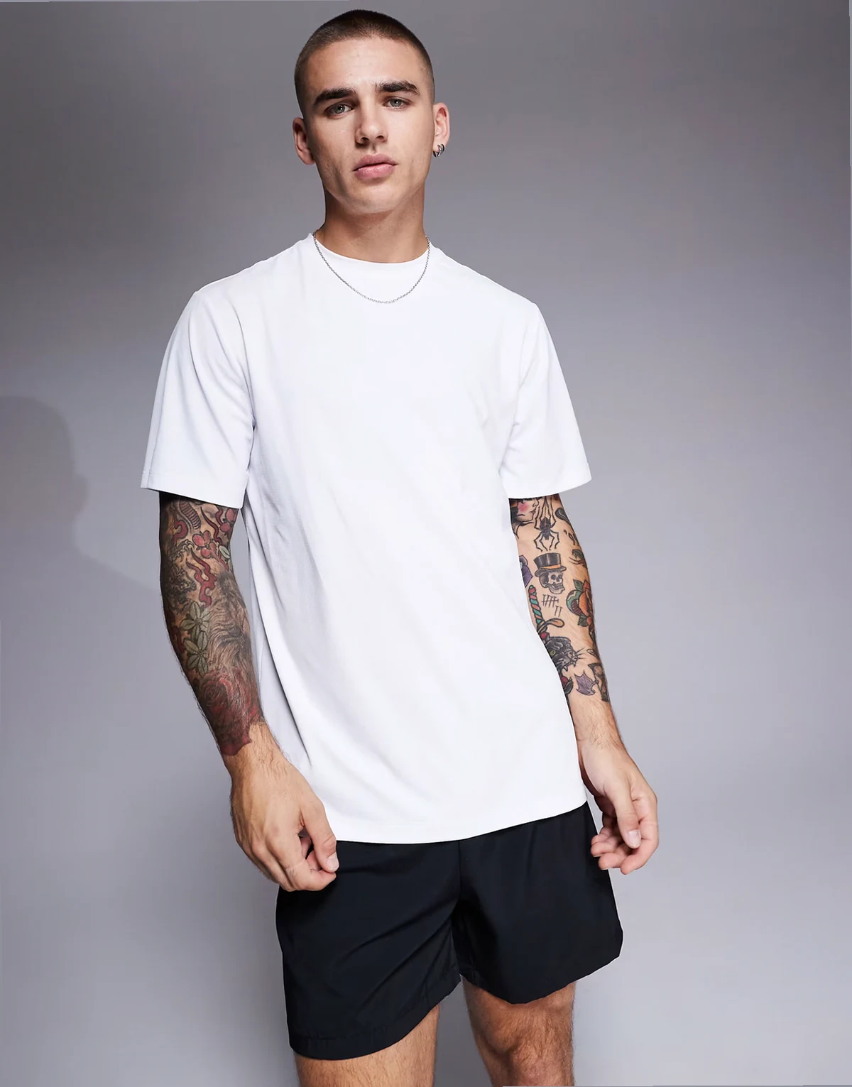 Icon quick dry mesh training T-shirt in white