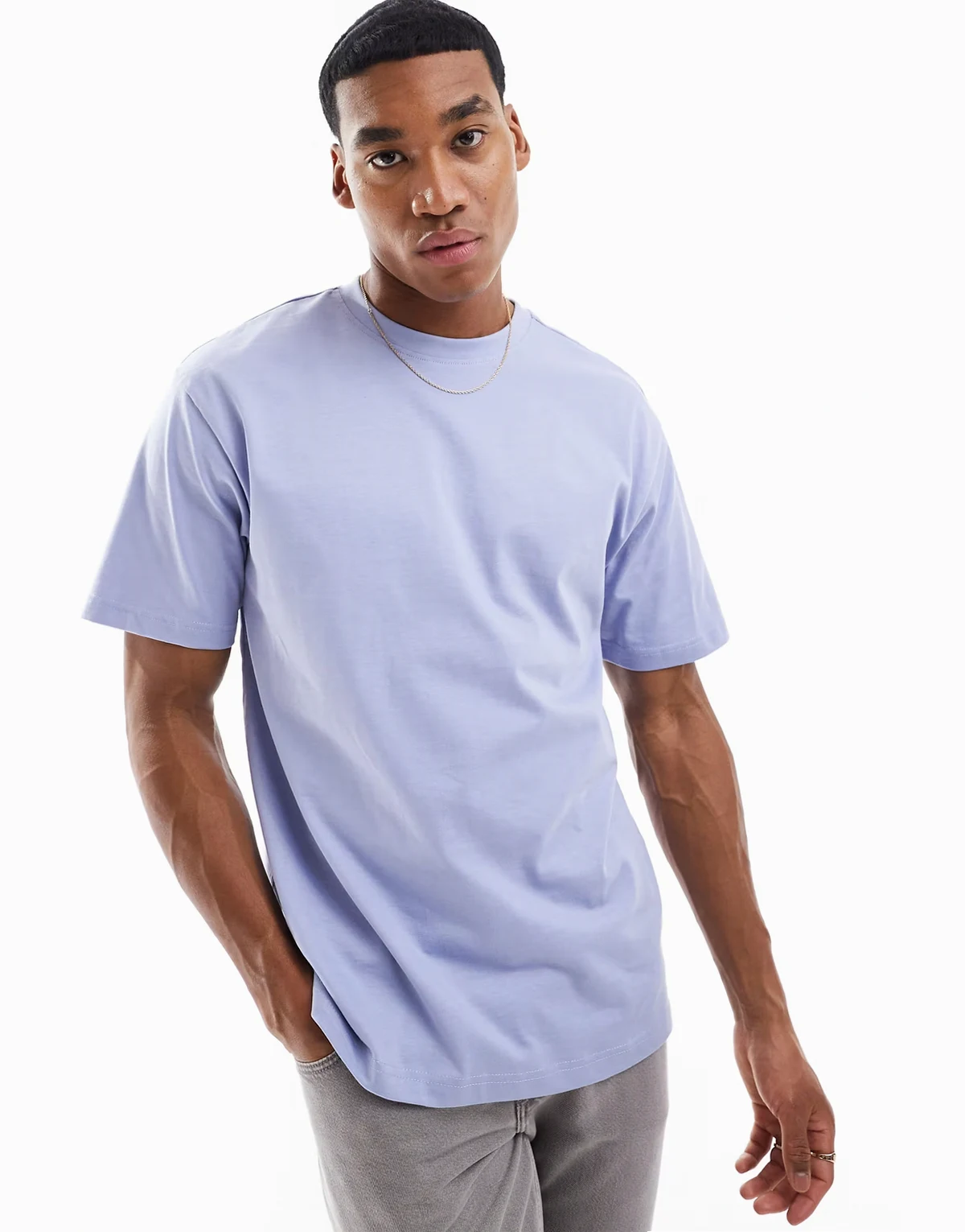 relaxed fit T-shirt in lilac gray