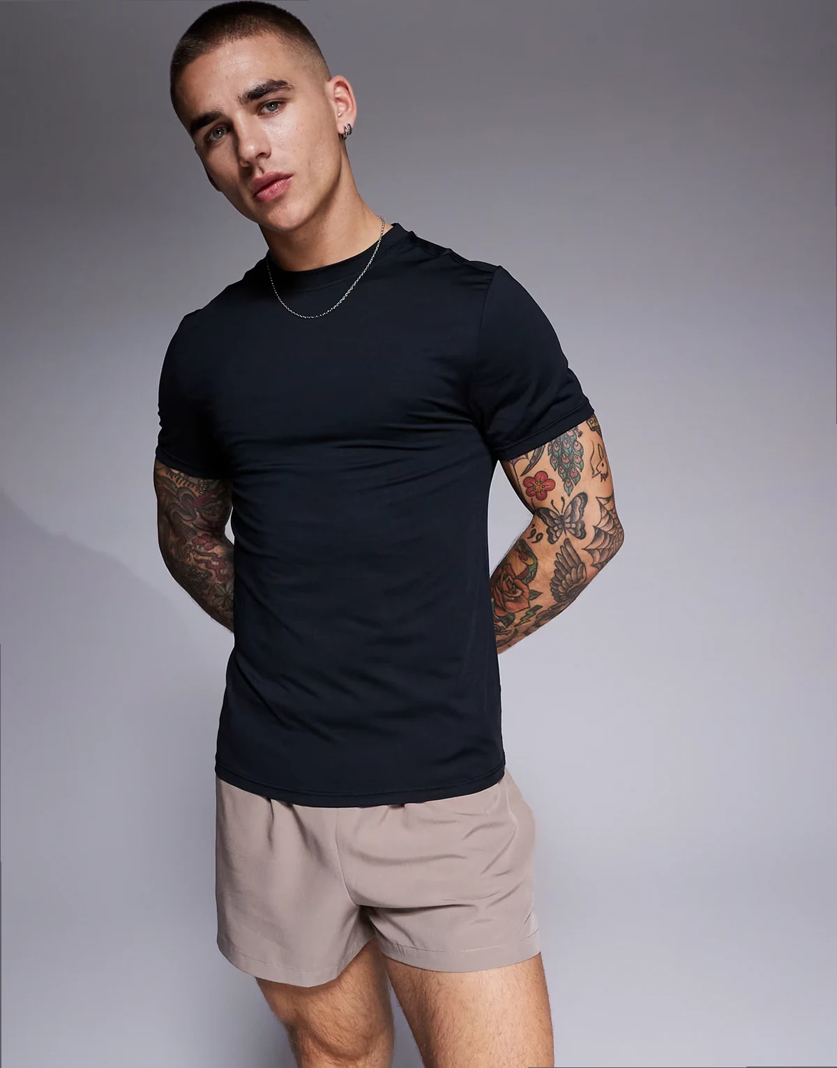 Icon muscle fit training t-shirt with quick dry in black