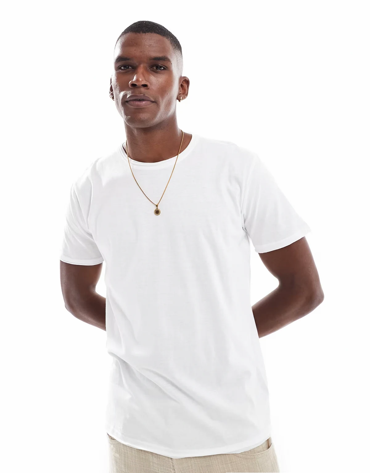 – Kurzärmliges T-Shirt in Weiß