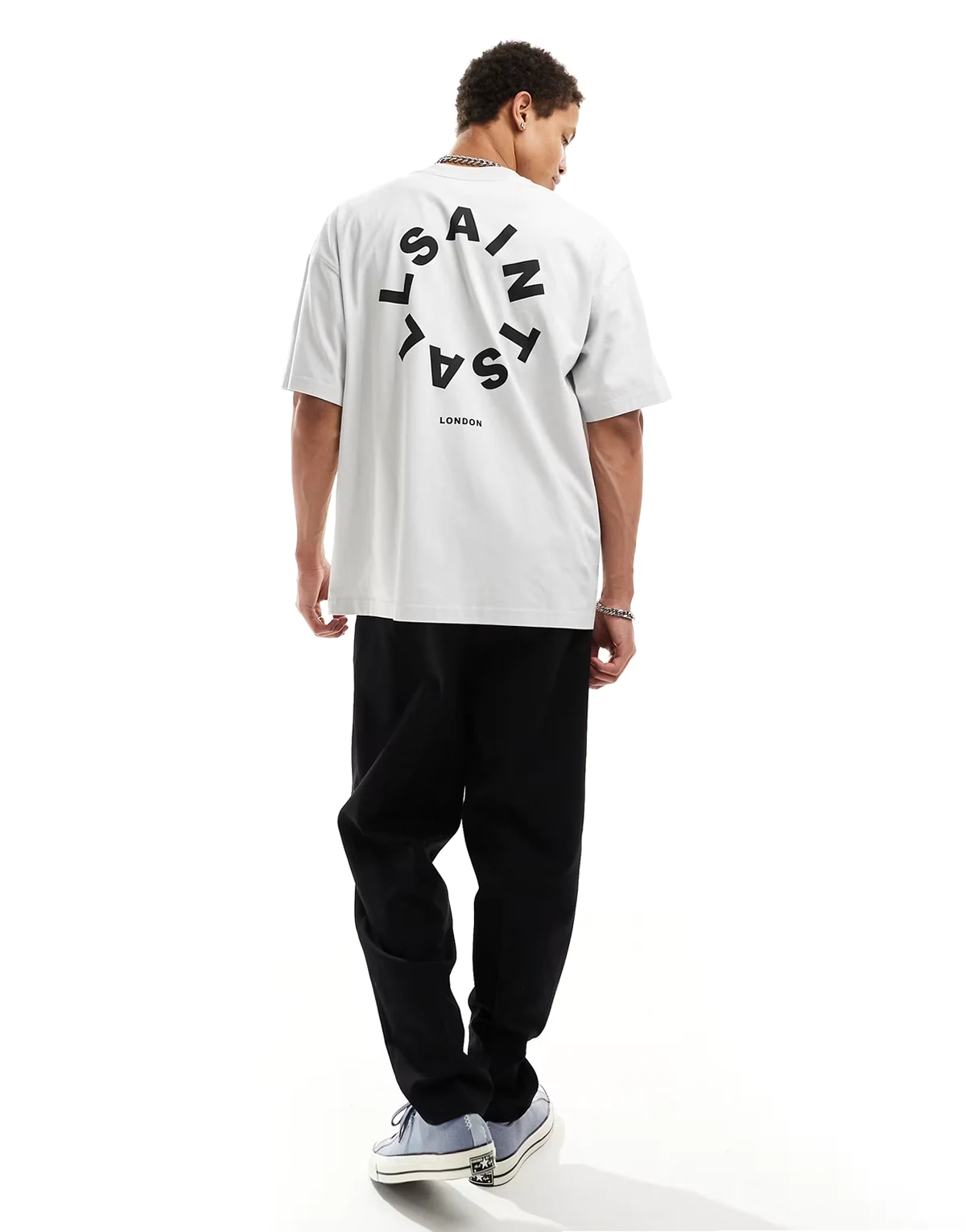 – Tierra – Oversize-T-Shirt in kühlem Grau