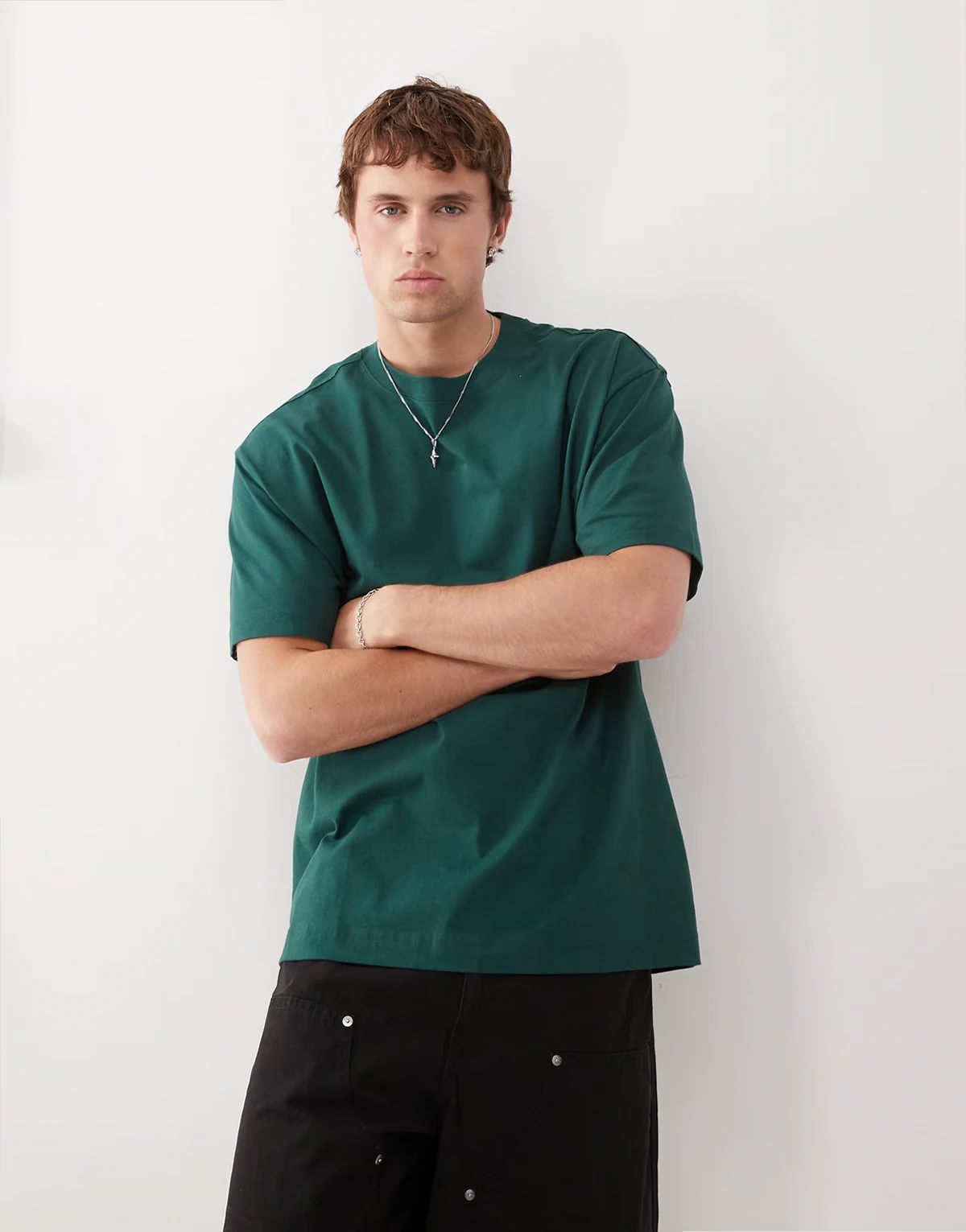 – Oversize-T-Shirt in Petrolgrün