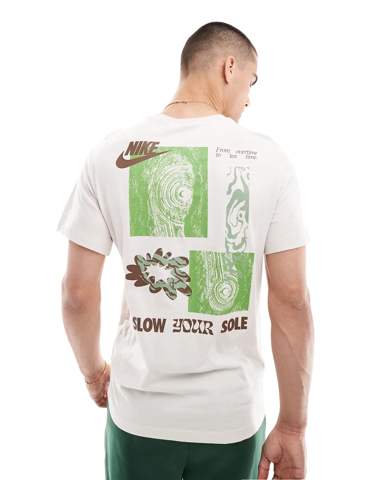 Slow Your Sole graphic graphic t-shirt in beige