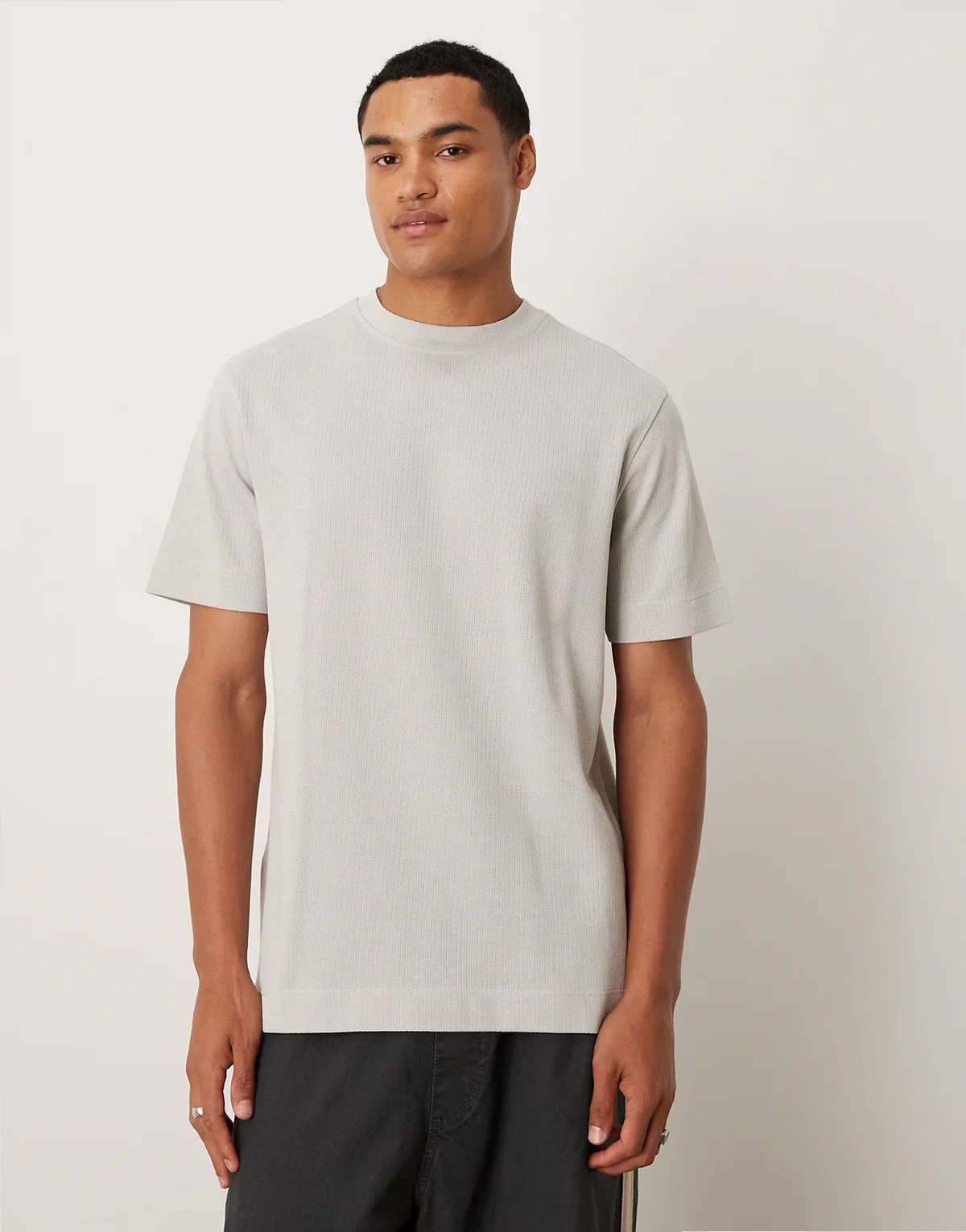 – T-Shirt aus Baumwolle in Natur
