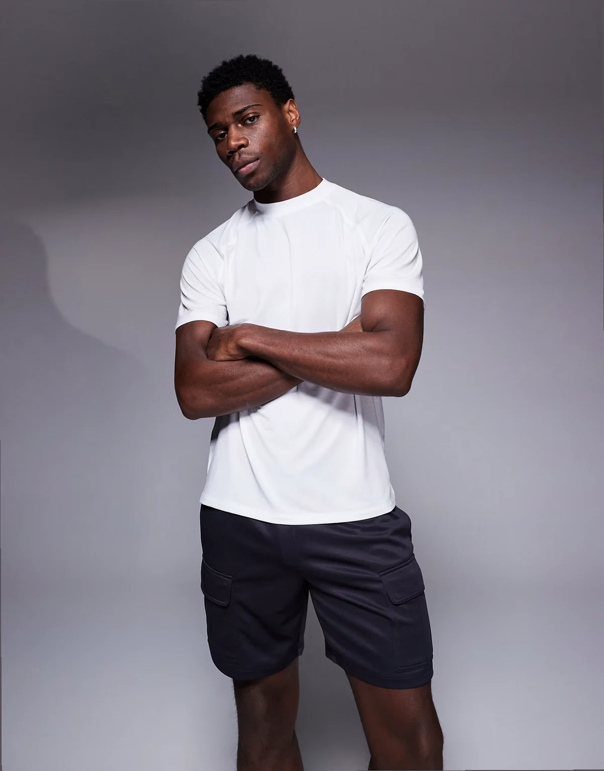 Icon performance jersey oversized boxy training T-shirt in white