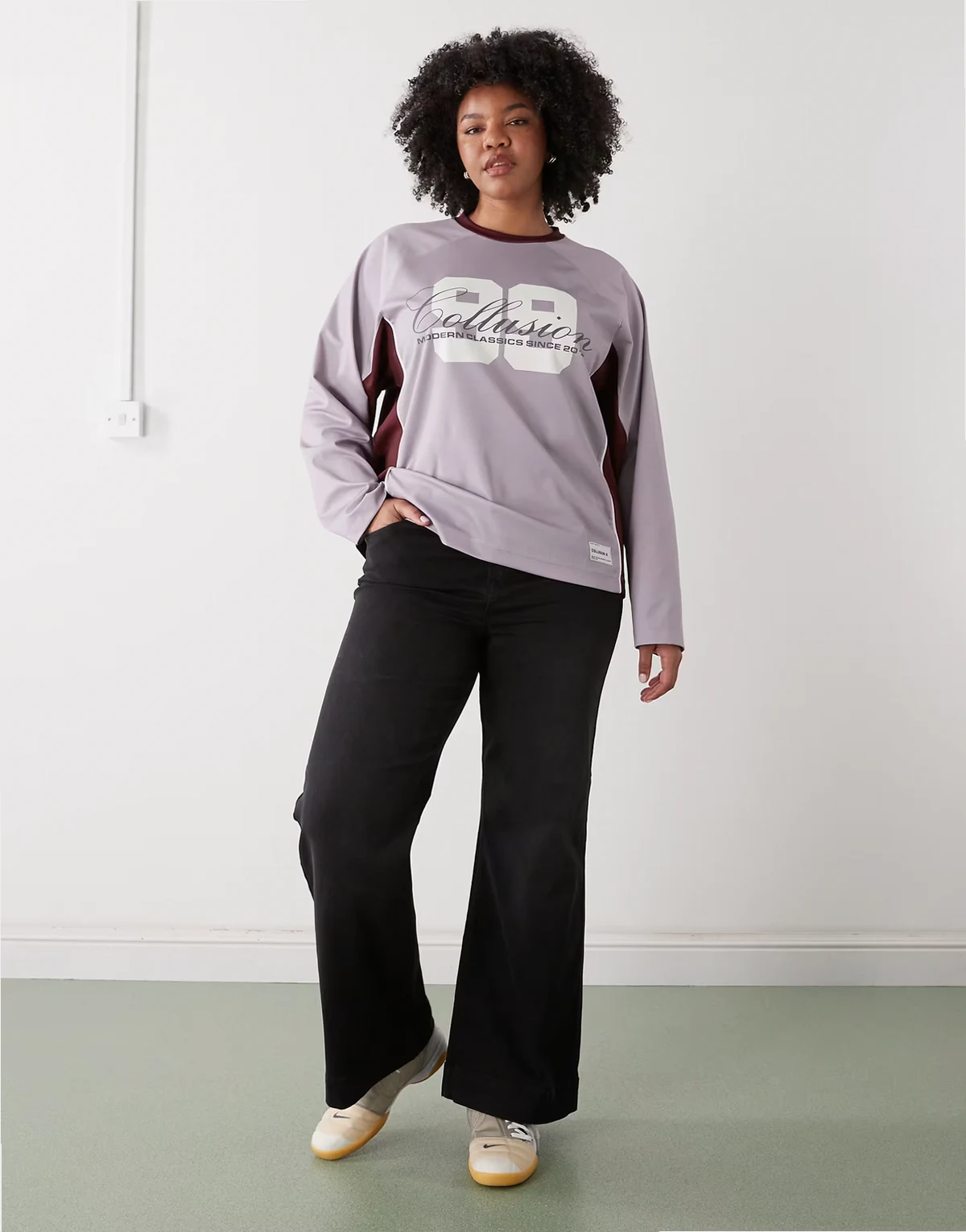 – Rooxy – Schlagjeans in Schwarz mit hohem Bund