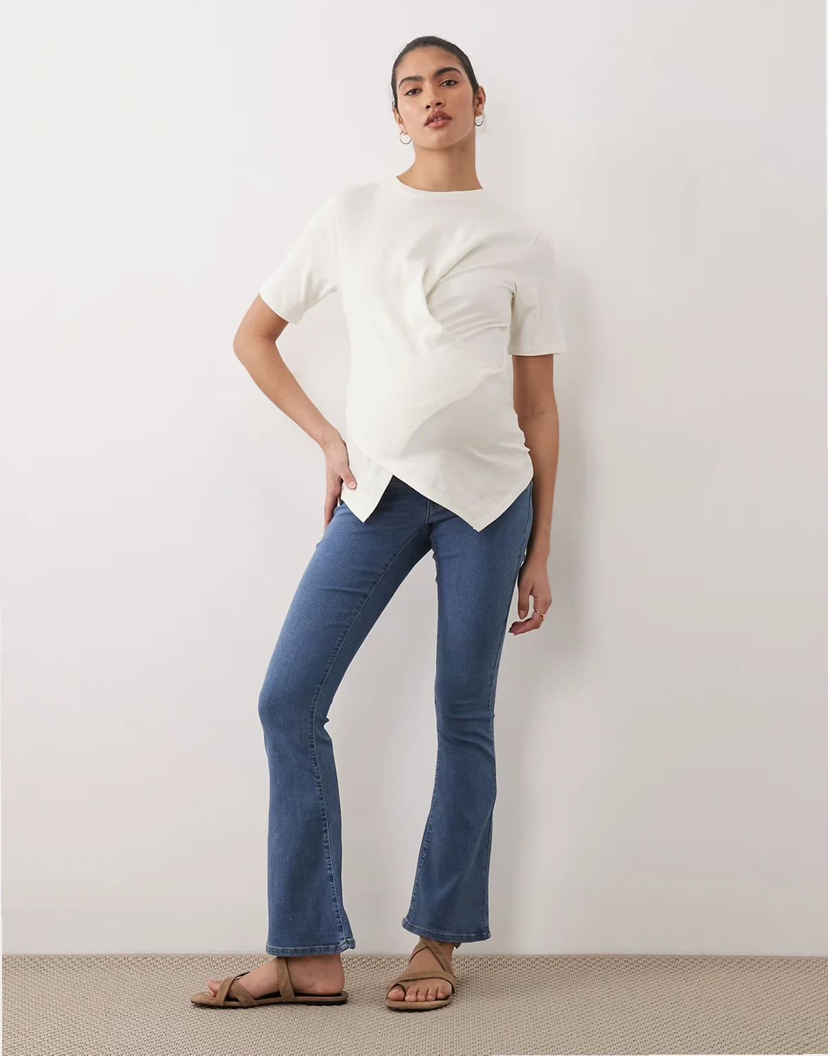 – Push-up-Schlagjeans in Mittelblau