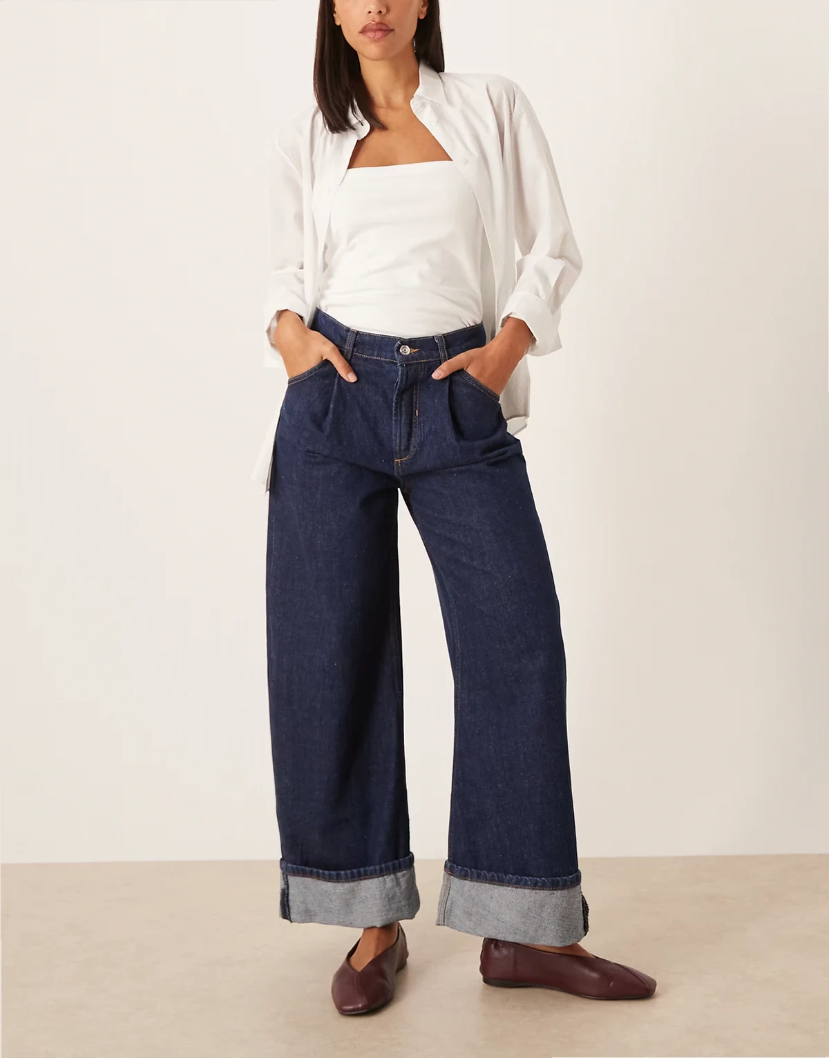 Alila wide leg jeans in hawthrone blue