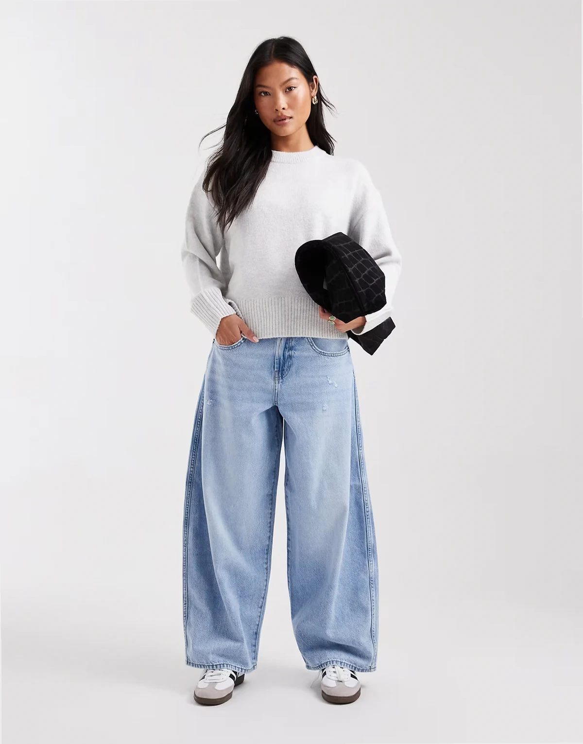 – Taylor – Jeans in Hellblau mit abgerundetem Beinschnitt und hohem Bund