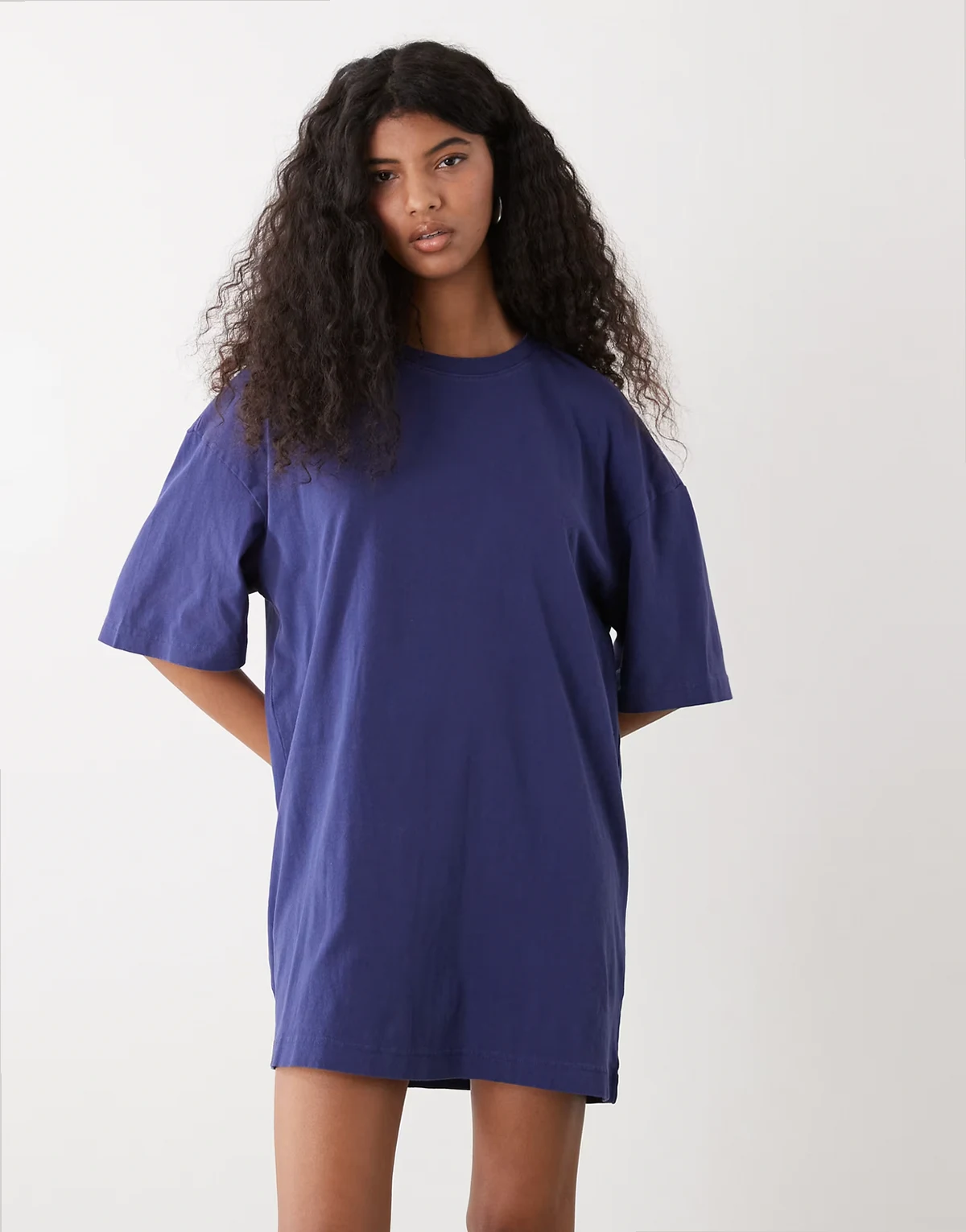 – Oversize-T-Shirt-Kleid in Dunkelblau