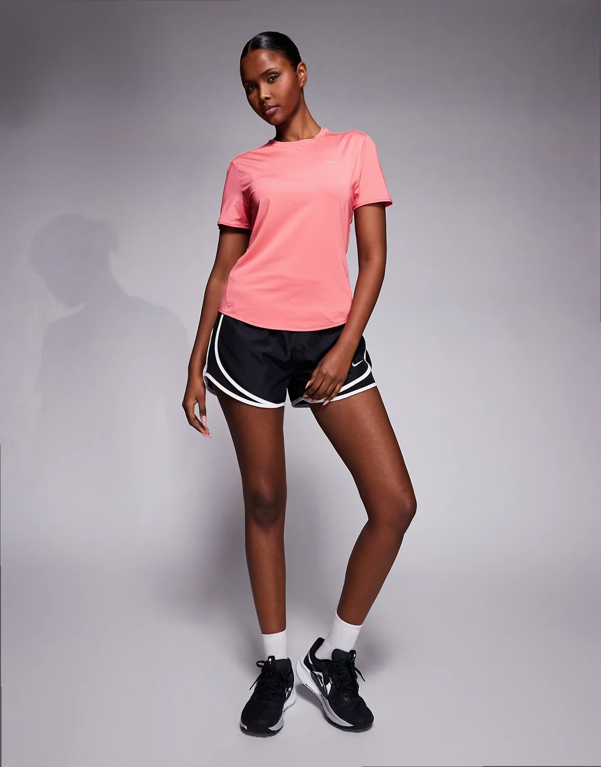 Nike Swift running short sleeve top in pink