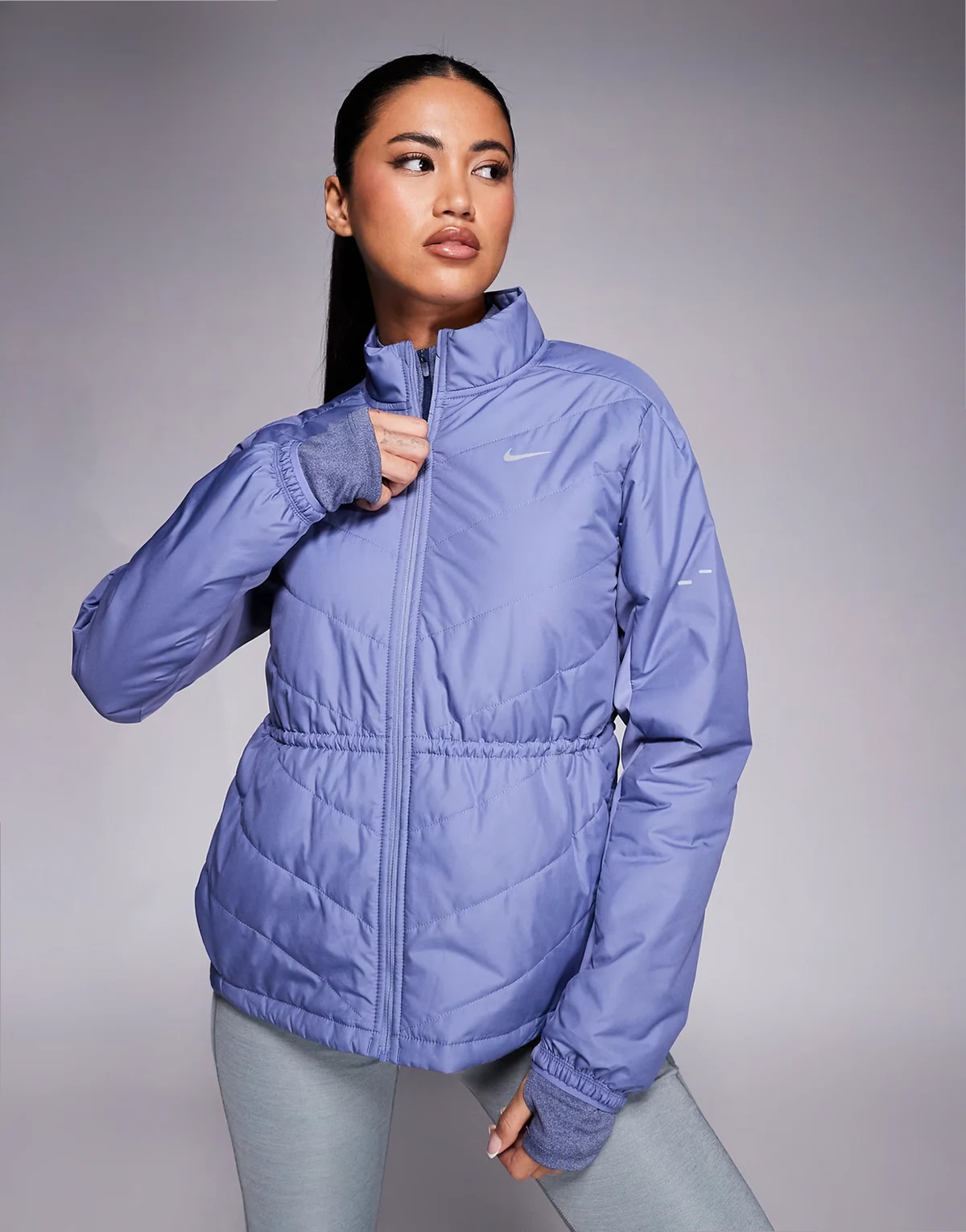 Swift ruched jacket in blue