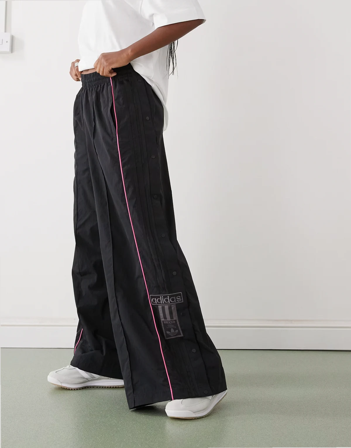 Adibreak oversized track pants in black