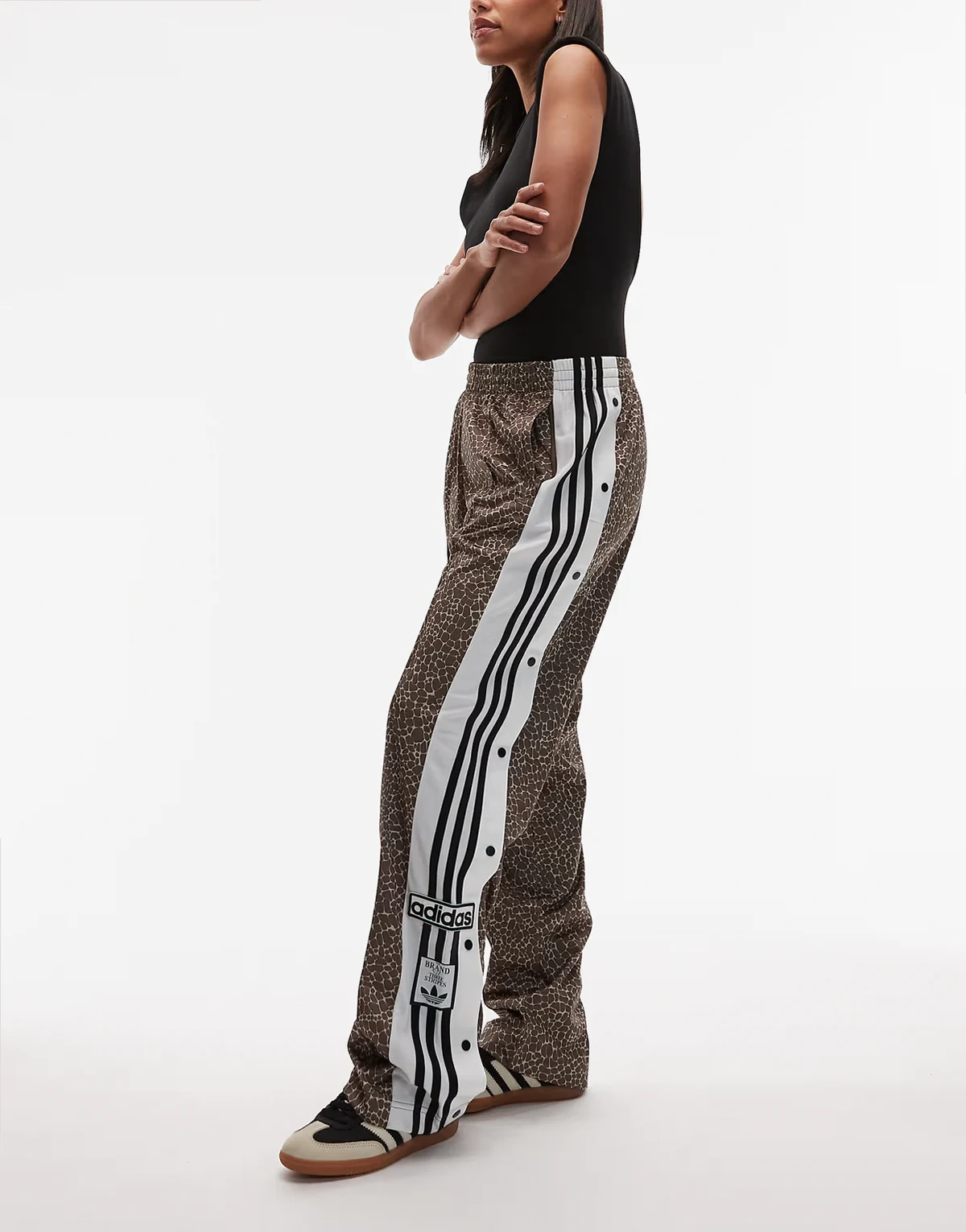 Adibreak track pants in giraffe print