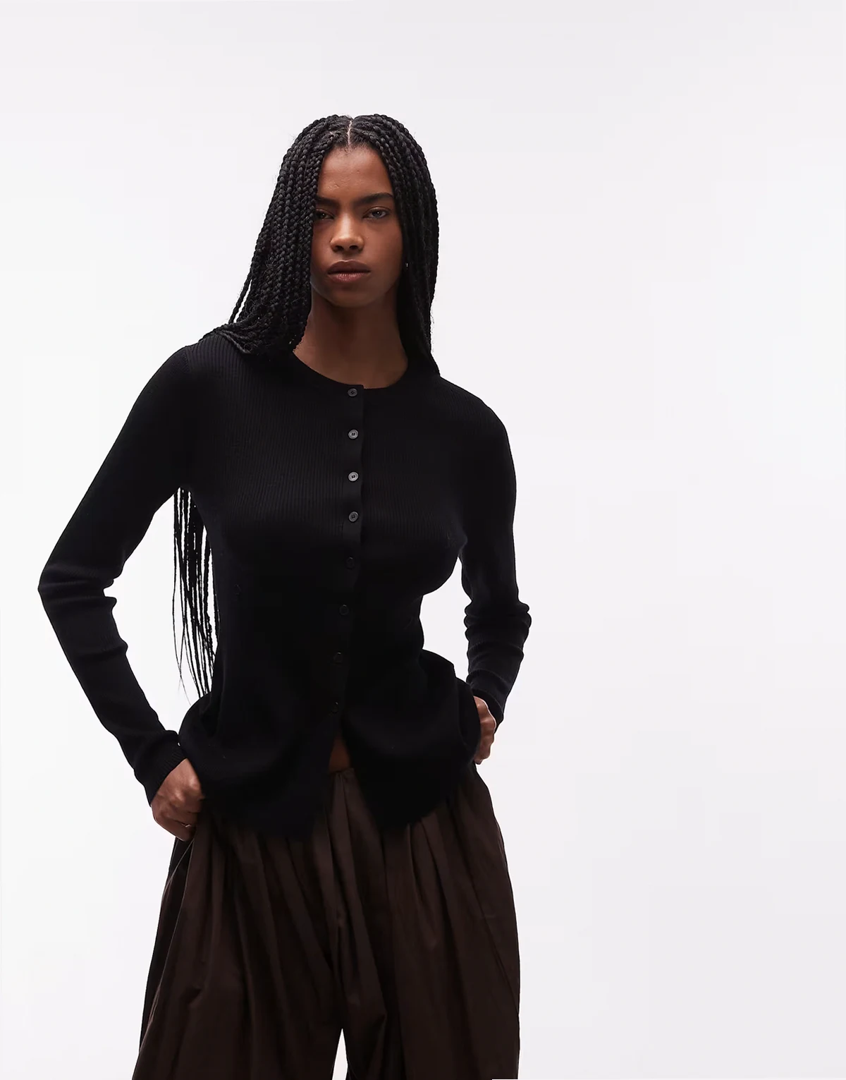 – Strickjacke in Schwarz