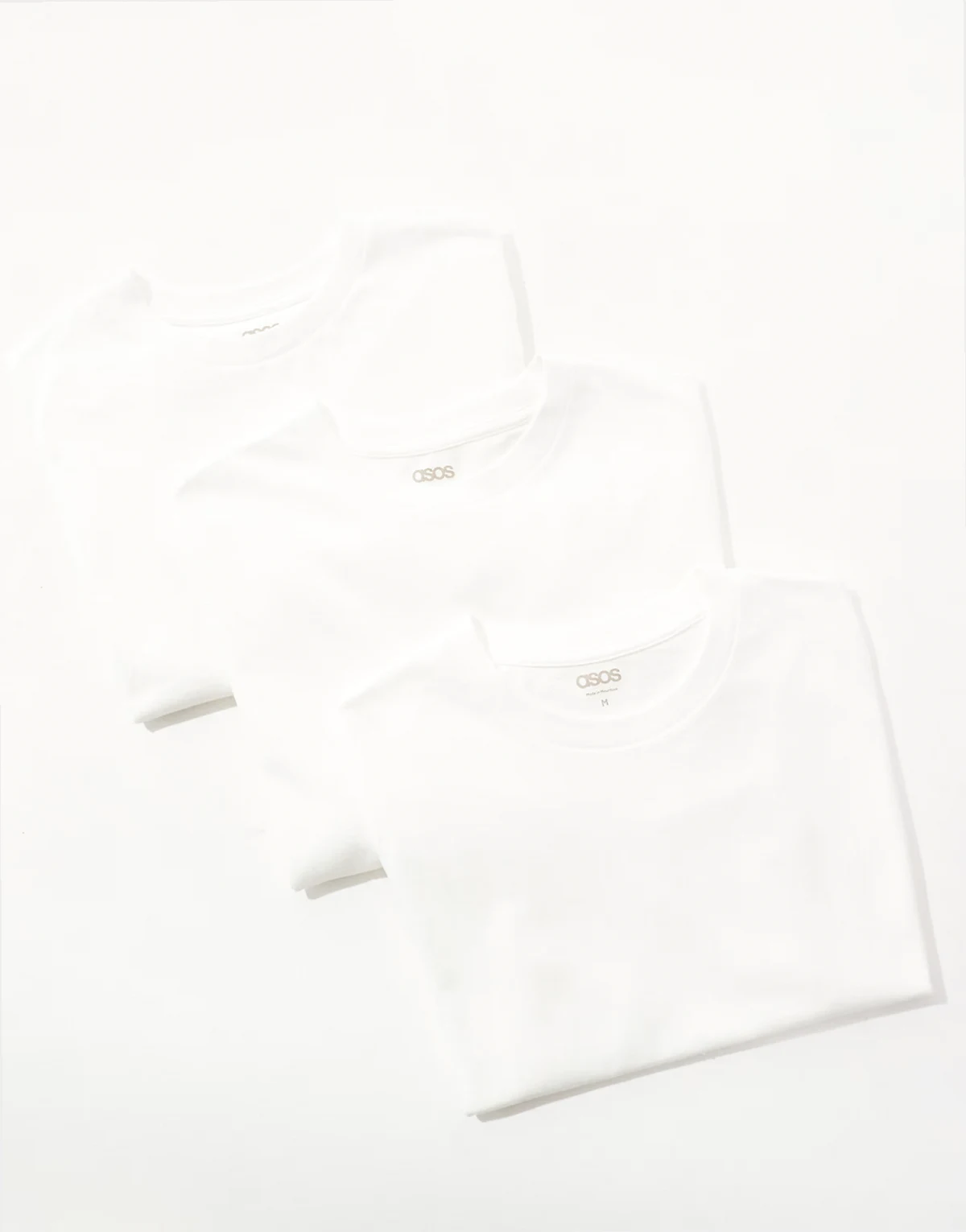 – 3er-Pack Basic-T-Shirts in Weiß mit Rundhalsausschnitt