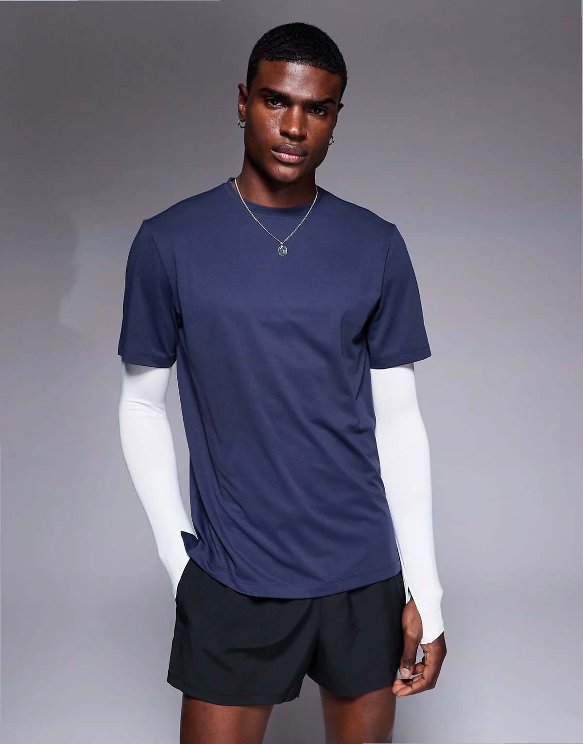 Icon quick dry mesh training T-shirt in midnight navy