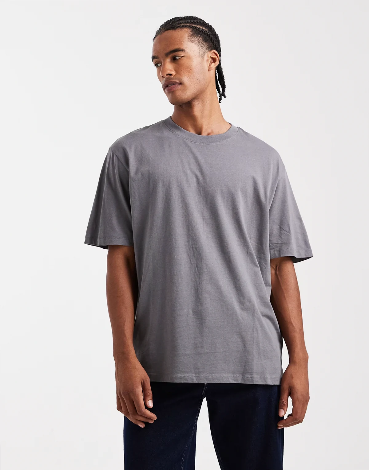 oversized T-shirt in gray