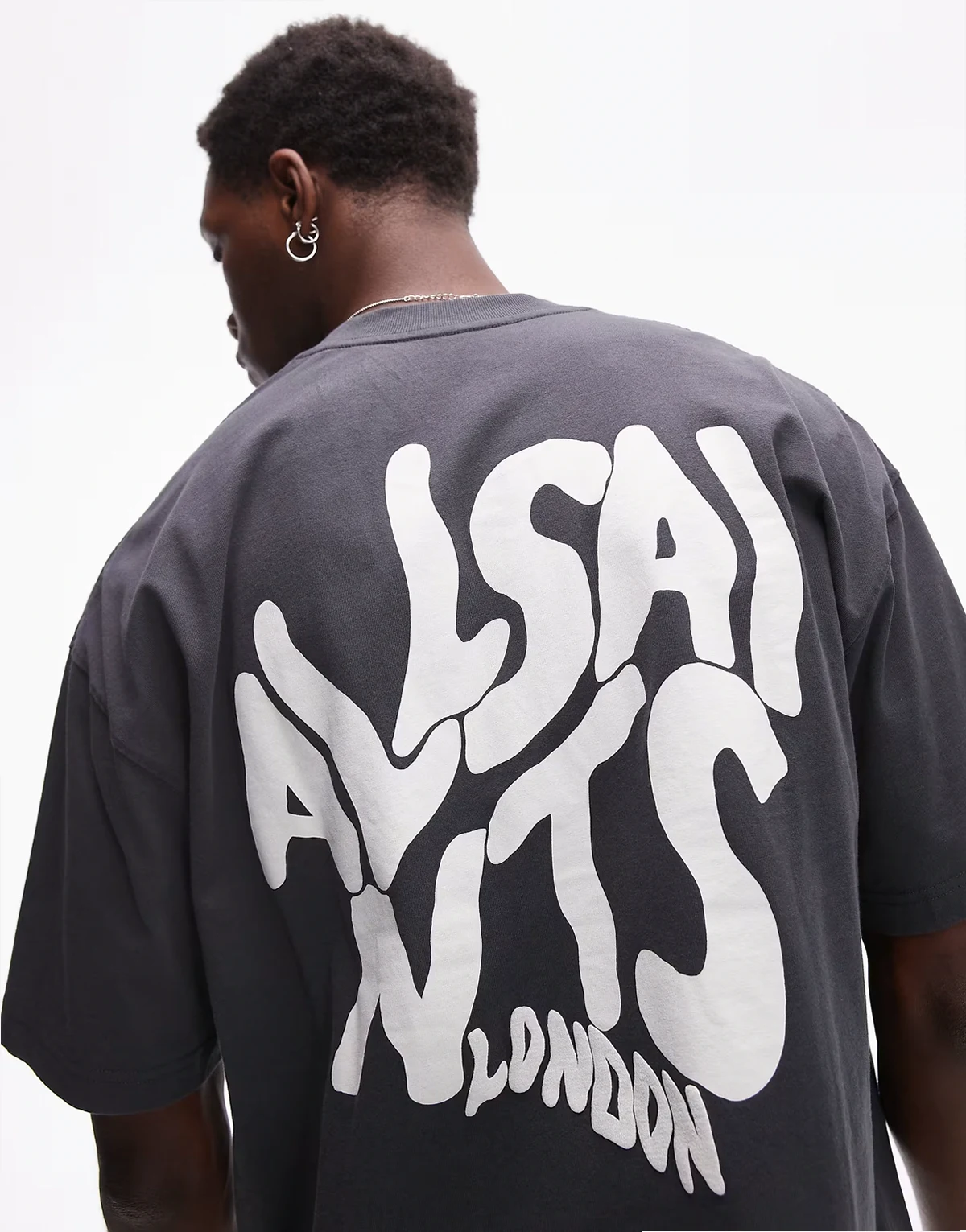 – Orlando – Niebieski T-shirt z nadrukiem na plecach