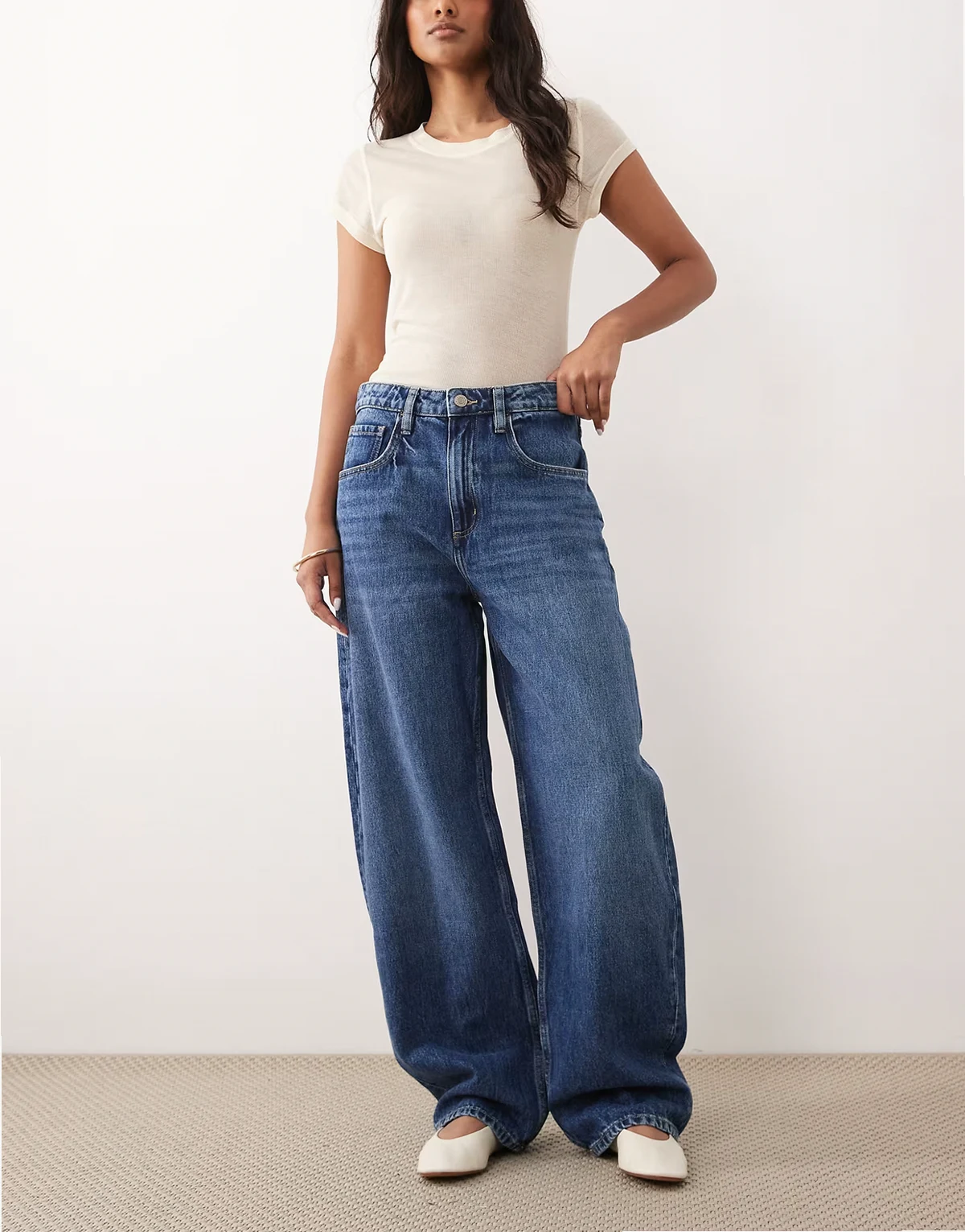 – Bet – Jeans aus reiner Baumwolle in Dunkelblau mit abgerundetem Beinschnitt