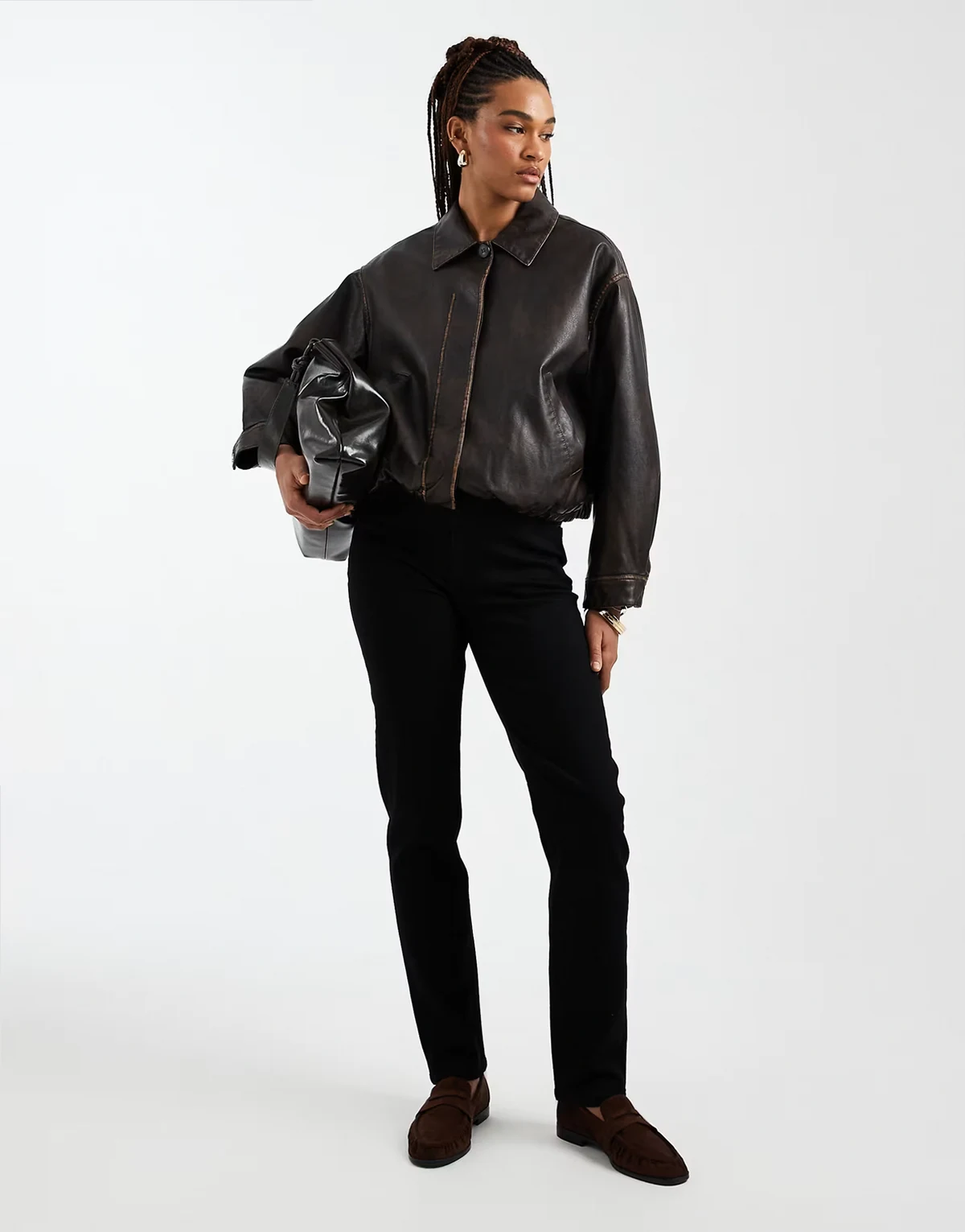 ASOS DESIGN Tall – Slim-Fit-Comfort-Jeans in Schwarz